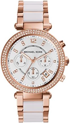 Michael Kors Parker Stainless Steel Watch With Glitz Accents Michael Kors Parker Stainless Steel Watch With Glitz Accents