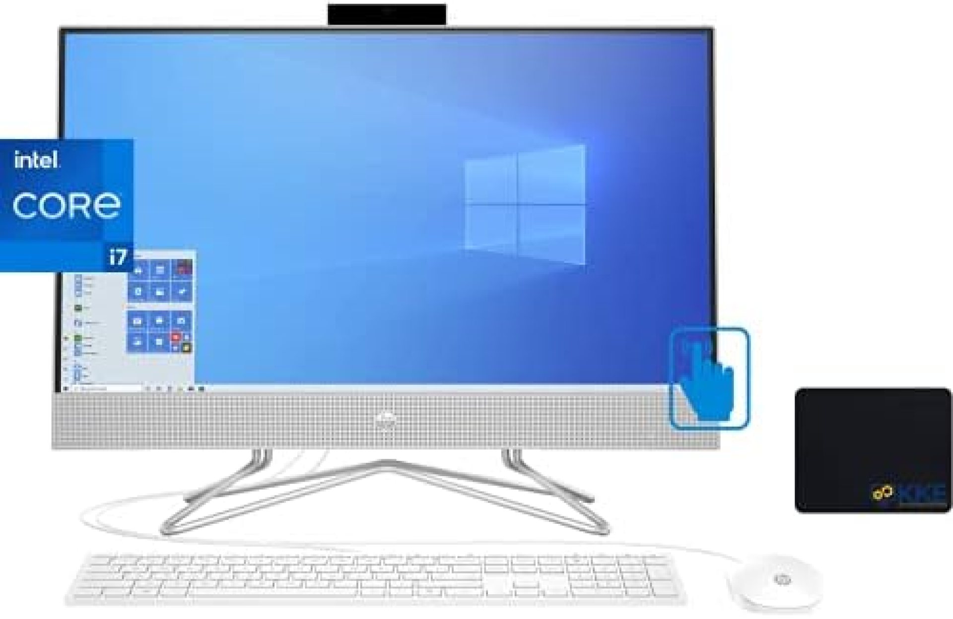 HP 2021 Newest All-in-One Desktop, 27″ Full HD Touchscreen, 11th Gen Intel Core i7-1165G7 Processor, 32GB RAM, 1TB PCIe SSD + 1TB HDD, Intel Iris Xe Graphics, Windows 10 Home, KKE Mousepad HP 2021 Newest All-in-One Desktop, 27″ Full HD Touchscreen, 11th Gen Intel Core i7-1165G7 Processor, 32GB RAM, 1TB PCIe SSD + 1TB HDD, Intel Iris Xe Graphics, Windows 10 Home, KKE Mousepad