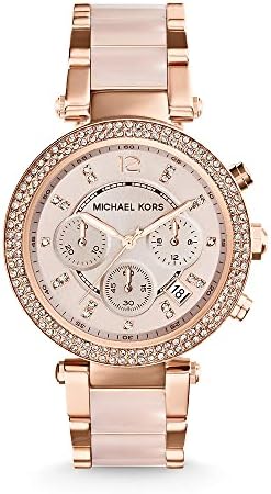 Michael Kors Parker Stainless Steel Watch With Glitz Accents Michael Kors Parker Stainless Steel Watch With Glitz Accents