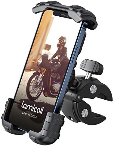 Lamicall Bike Phone Holder Mount – Motorcycle Handlebar Phone Mount Clamp, One Hand Operation ATV Scooter Phone Clip for iPhone 12 / 11 Pro Max / X / XS, Galaxy S10 and 4.7″- 6.8″ Cellphone – Black Lamicall Bike Phone Holder Mount – Motorcycle Handlebar Phone Mount Clamp, One Hand Operation ATV Scooter Phone Clip for iPhone 12 / 11 Pro Max / X / XS, Galaxy S10 and 4.7″- 6.8″ Cellphone – Black