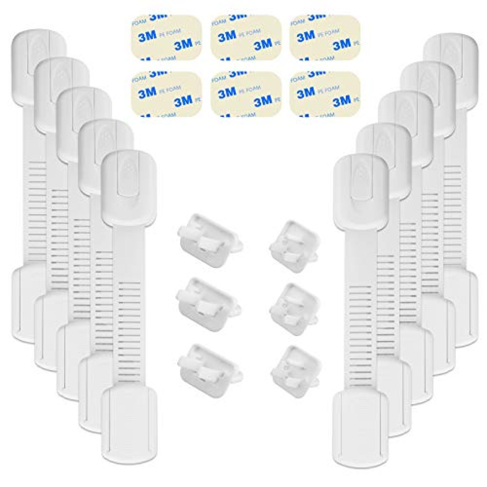 16 Pack Cabinet Locks for Babies Safety Kit, Child Proof cabinets Locks, Baby Proofing Latches for Cabinets and Drawers, Door,Toilet, Fridge & More. Adjustable Strap Size with Strong Adhesive 16 Pack Cabinet Locks for Babies Safety Kit, Child Proof cabinets Locks, Baby Proofing Latches for Cabinets and Drawers, Door,Toilet, Fridge & More. Adjustable Strap Size with Strong Adhesive