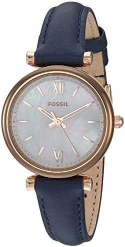 Fossil Women’s Carlie Mini Stainless Steel and Leather Quartz Watch Fossil Women’s Carlie Mini Stainless Steel and Leather Quartz Watch