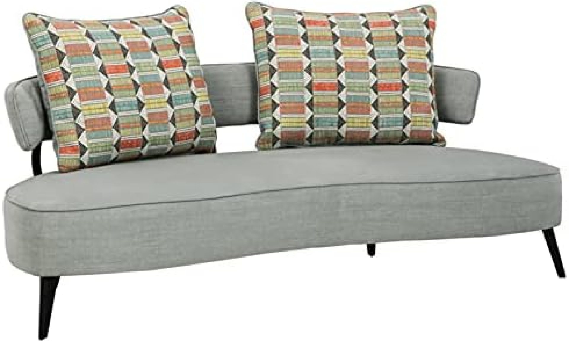 Signature Design by Ashley Hollyann Mid-Century Modern Sofa with Pillows, Gray Signature Design by Ashley Hollyann Mid-Century Modern Sofa with Pillows, Gray