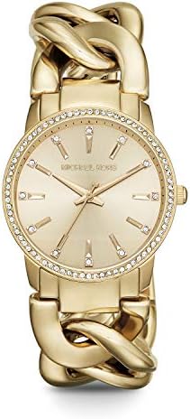 Michael Kors Women’s Lady Nini Chain Watch, 3 Hand Quartz Movement with Crystal Bezel Michael Kors Women’s Lady Nini Chain Watch, 3 Hand Quartz Movement with Crystal Bezel