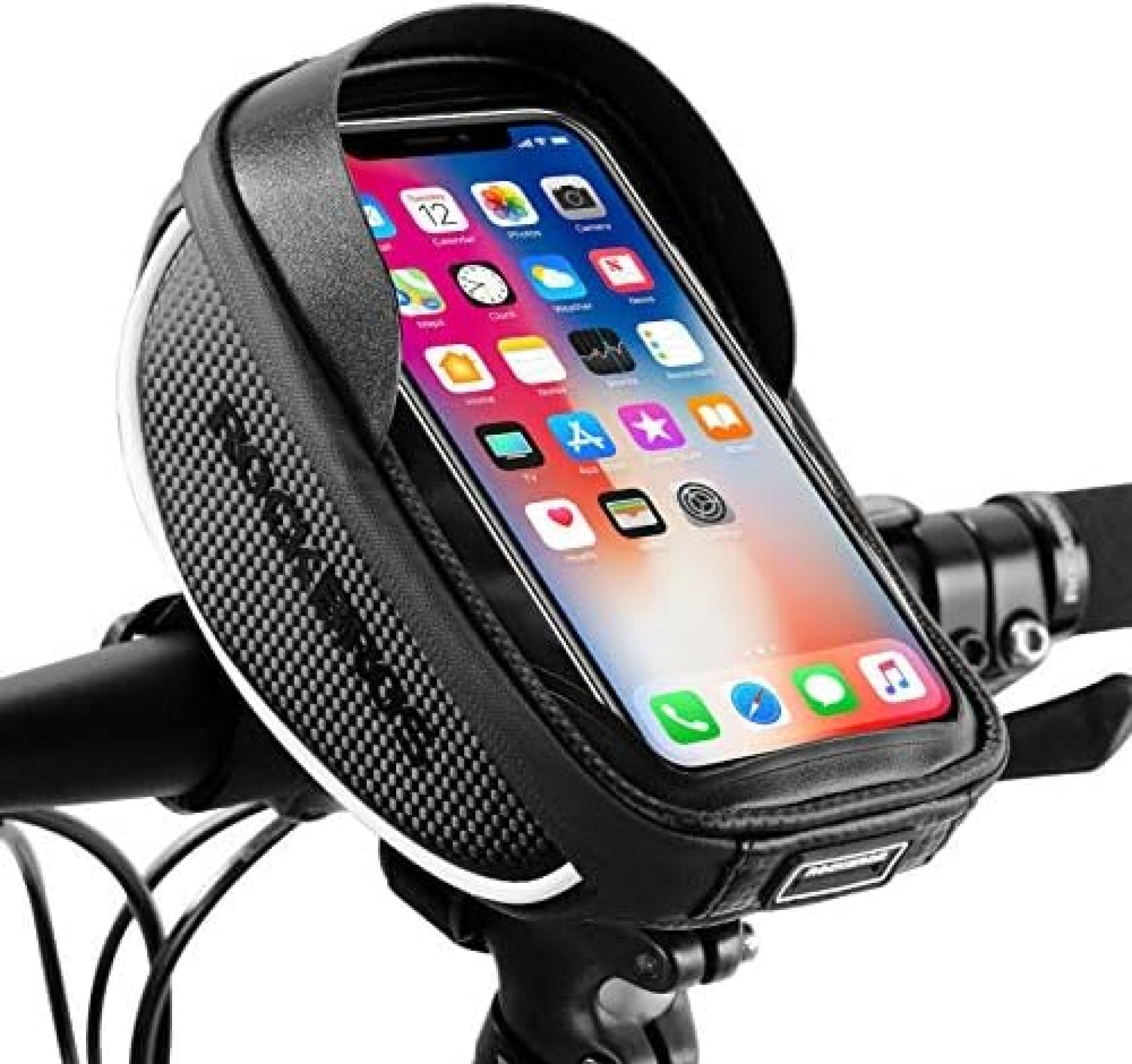ROCKBROS Bike Phone Mount Bag Bike Front Frame Handlebar Bag Waterproof Bike Phone Holder Case Bicycle Accessories Pouch Sensitive Touch Screen Compatible with iPhone 11 XS Max XR 8 Plus Below 6.5″ ROCKBROS Bike Phone Mount Bag Bike Front Frame Handlebar Bag Waterproof Bike Phone Holder Case Bicycle Accessories Pouch Sensitive Touch Screen Compatible with iPhone 11 XS Max XR 8 Plus Below 6.5″