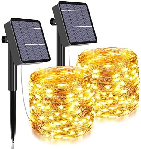 Solar String Lights Outdoor,480 LED Total&160 Ft Ultra Long Solar Light with 1200 Mah Battery Backup,8 Modes Solar Fairy Lights for Garden Patio Yard Party Decoration (2Pack- Warm White) Solar String Lights Outdoor,480 LED Total&160 Ft Ultra Long Solar Light with 1200 Mah Battery Backup,8 Modes Solar Fairy Lights for Garden Patio Yard Party Decoration (2Pack- Warm White)