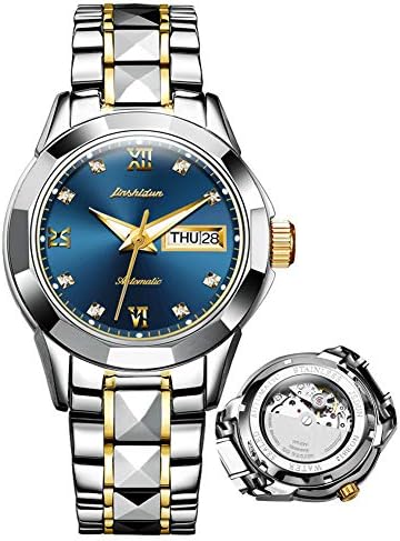 Watches for Women Automatic Fashion Mechanical Watch Sapphire Crystal Business Tungsten Steel 50m(160ft) Waterproof Women Gift for her Automatic Watch Luminous Date Blue dial Watches for Women Automatic Fashion Mechanical Watch Sapphire Crystal Business Tungsten Steel 50m(160ft) Waterproof Women Gift for her Automatic Watch Luminous Date Blue dial