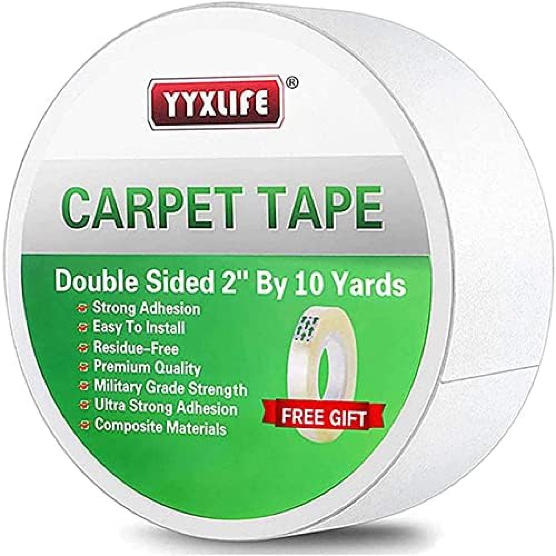 YYXLIFE Double Sided Carpet Tape for Area Rugs Carpet Adhesive Rug Gripper Removable Multi-Purpose Rug Tape Cloth for Hardwood Floors,Outdoor Rugs,Carpets Heavy Duty Sticky Tape,2Inch x 10 Yards,White YYXLIFE Double Sided Carpet Tape for Area Rugs Carpet Adhesive Rug Gripper Removable Multi-Purpose Rug Tape Cloth for Hardwood Floors,Outdoor Rugs,Carpets Heavy Duty Sticky Tape,2Inch x 10 Yards,White