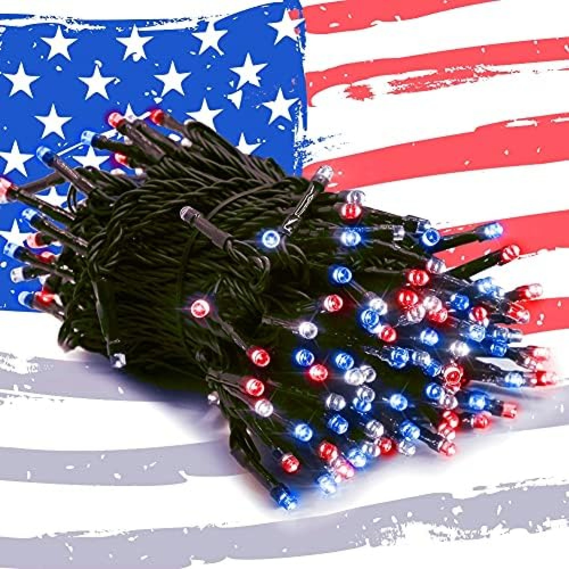 Home Lighting 200 LED 66FT Fairy String Lights, July 4th Patriotic Light with 8 Lighting Modes, Mini Lights Plug in for Indoor Outdoor Independence Day Tree Holiday Party Decor, Red & Blue & White Home Lighting 200 LED 66FT Fairy String Lights, July 4th Patriotic Light with 8 Lighting Modes, Mini Lights Plug in for Indoor Outdoor Independence Day Tree Holiday Party Decor, Red & Blue & White