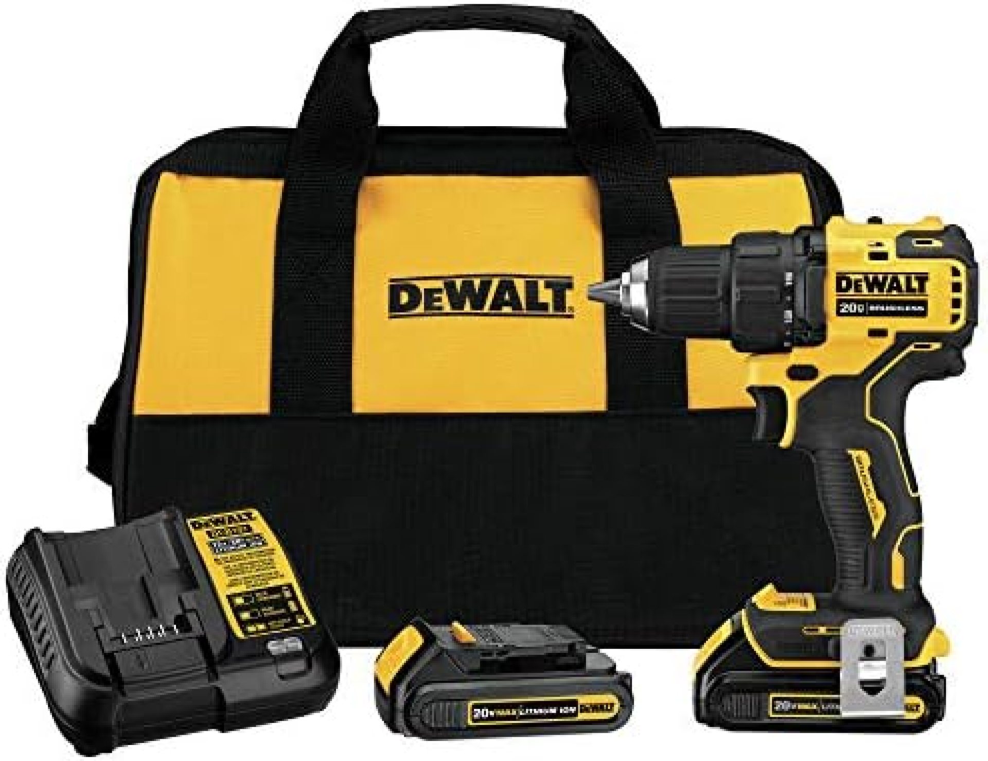 DEWALT 20V MAX Cordless Drill / Driver Kit, Compact, 1/2-Inch (DCD708C2) DEWALT 20V MAX Cordless Drill / Driver Kit, Compact, 1/2-Inch (DCD708C2)
