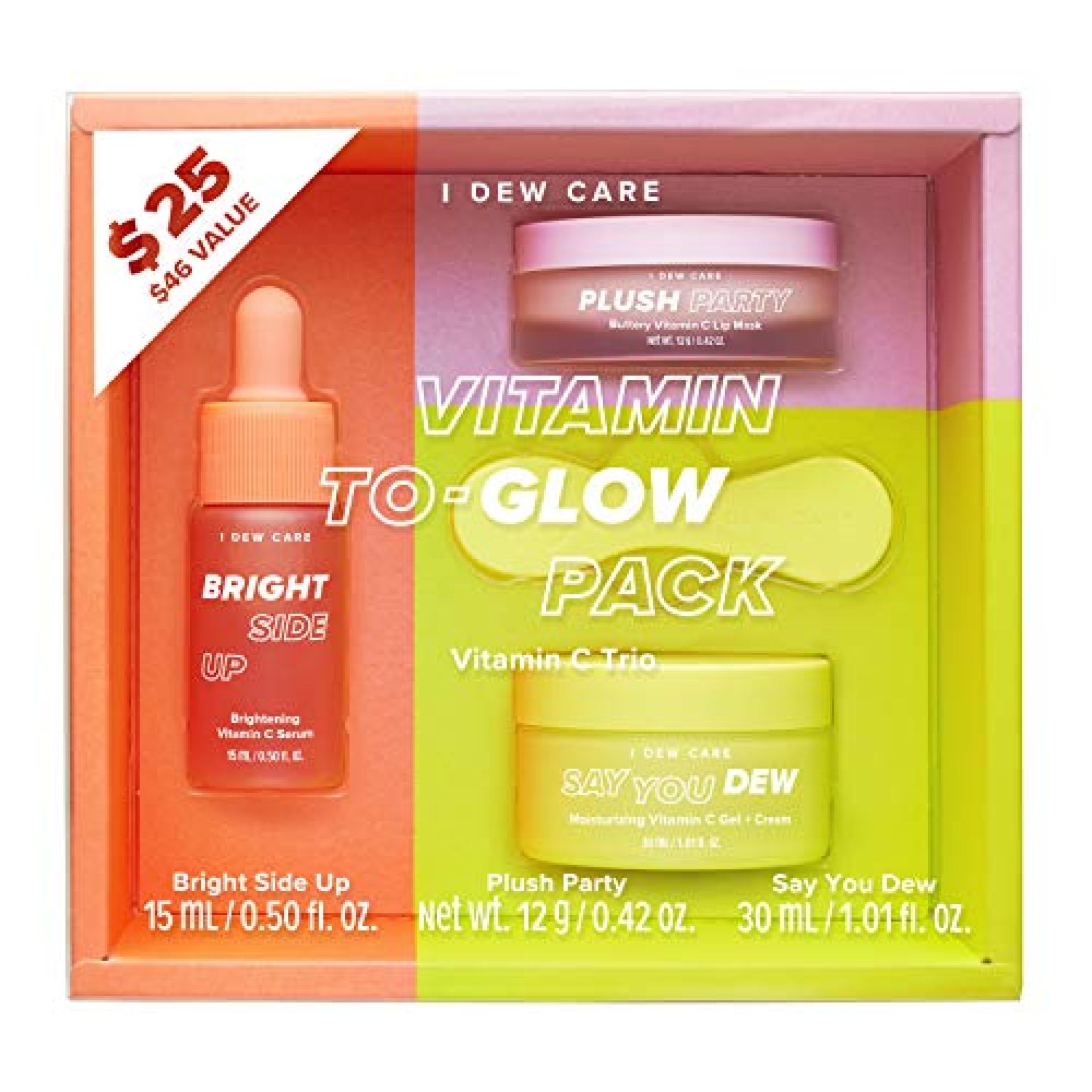 I DEW CARE Vitamin To-Glow Pack Skin Care Set | Brightening Starter Kit | Korean Skincare, Vegan, Cruelty-free, Paraben-free | Birthday gifts for friends female I DEW CARE Vitamin To-Glow Pack Skin Care Set | Brightening Starter Kit | Korean Skincare, Vegan, Cruelty-free, Paraben-free | Birthday gifts for friends female