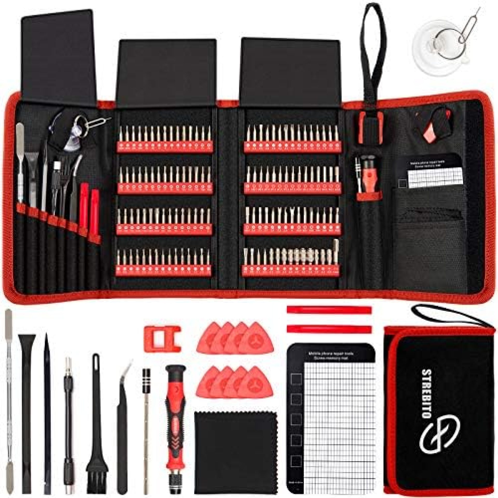 STREBITO Screwdriver Sets 142-Piece Electronics Precision Screwdriver with 120 Bits Magnetic Repair Tool Kit for iPhone, MacBook, Computer, Laptop, PC, Tablet, PS4, Xbox, Nintendo, Game Console STREBITO Screwdriver Sets 142-Piece Electronics Precision Screwdriver with 120 Bits Magnetic Repair Tool Kit for iPhone, MacBook, Computer, Laptop, PC, Tablet, PS4, Xbox, Nintendo, Game Console