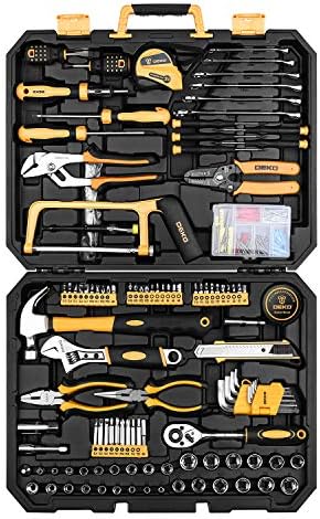 DEKOPRO 198 Piece Home Repair Tool Kit, Wrench Plastic Toolbox with General Household Hand Tool Set DEKOPRO 198 Piece Home Repair Tool Kit, Wrench Plastic Toolbox with General Household Hand Tool Set