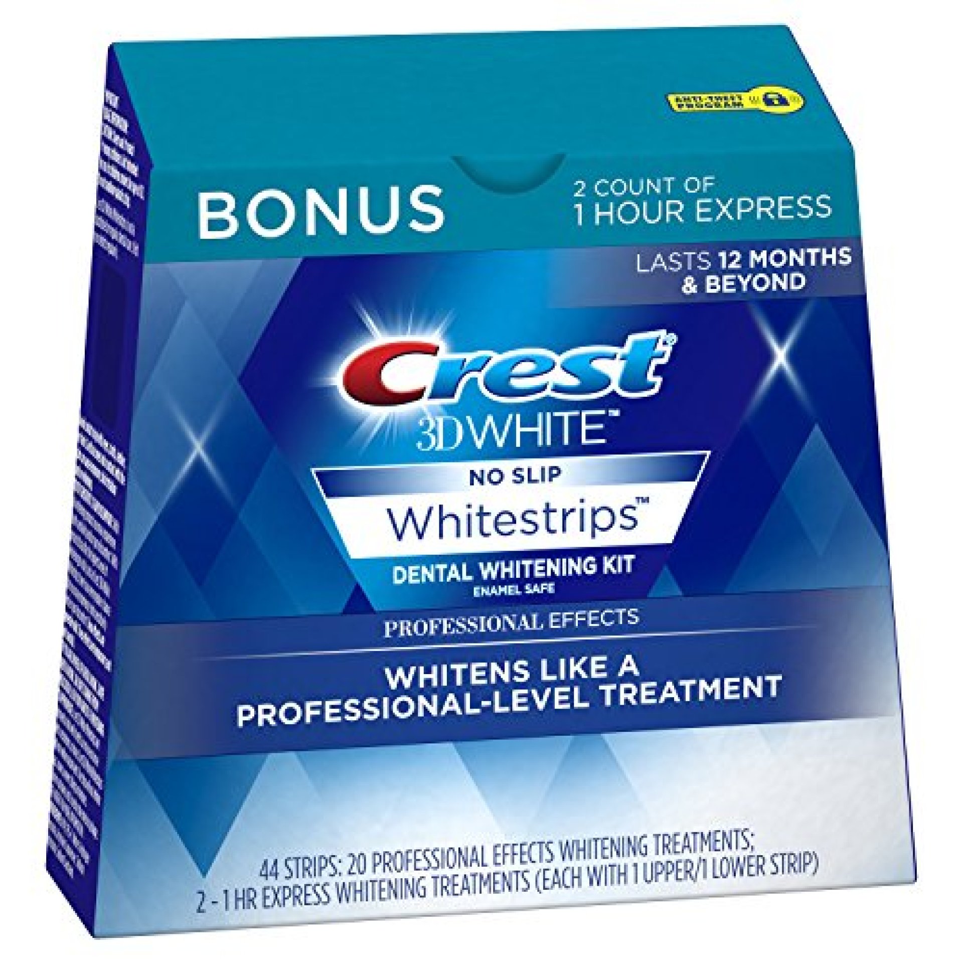 Crest 3D White Professional Effects Whitestrips 20 Treatments + Crest 3D White 1 Hour Express Whitestrips 2 Treatments – Teeth Whitening Kit Crest 3D White Professional Effects Whitestrips 20 Treatments + Crest 3D White 1 Hour Express Whitestrips 2 Treatments – Teeth Whitening Kit