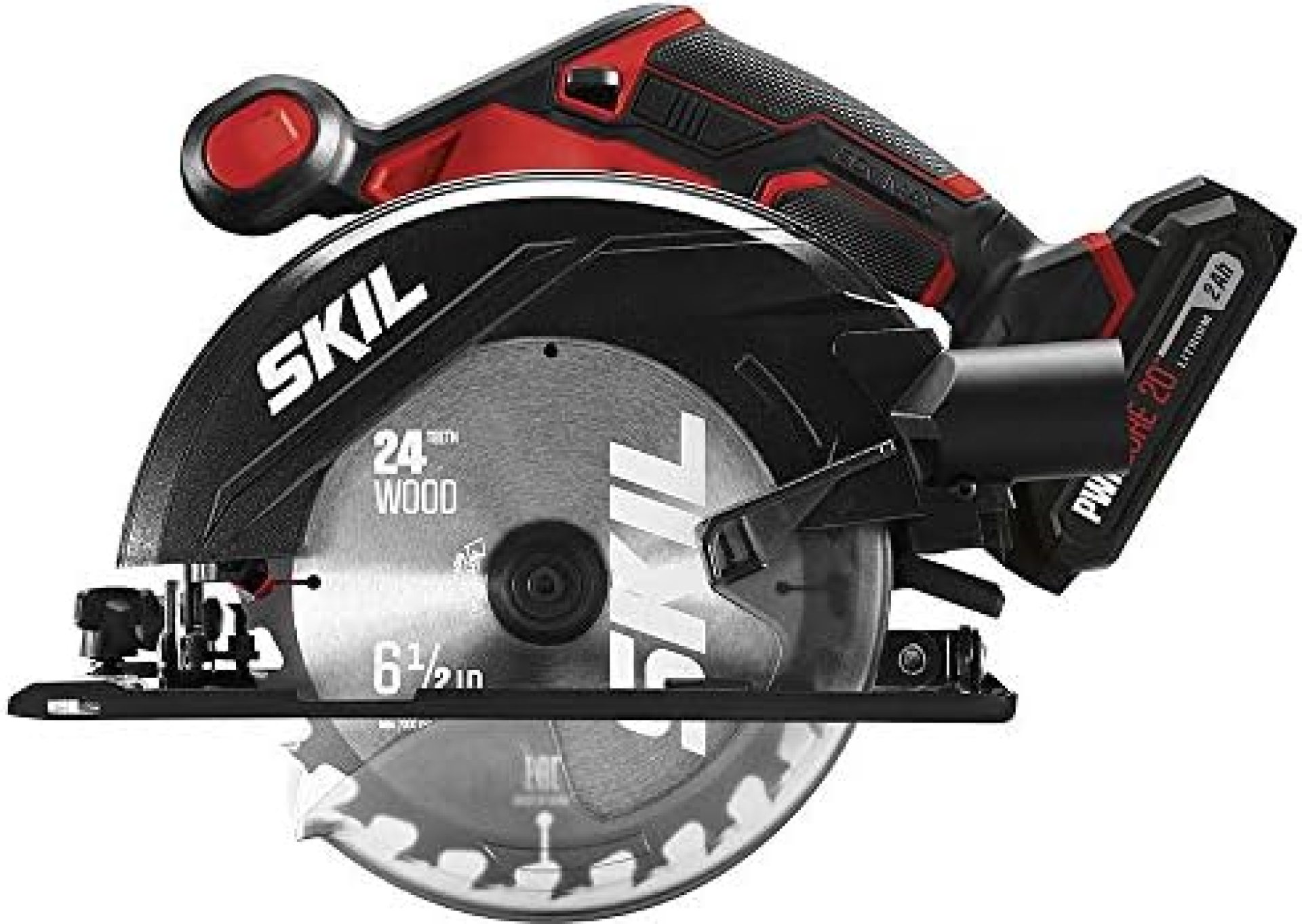SKIL 20V 6-1/2 Inch Cordless Circular Saw, Includes 2.0Ah PWRCore 20 Lithium Battery and Charger – CR540602 SKIL 20V 6-1/2 Inch Cordless Circular Saw, Includes 2.0Ah PWRCore 20 Lithium Battery and Charger – CR540602