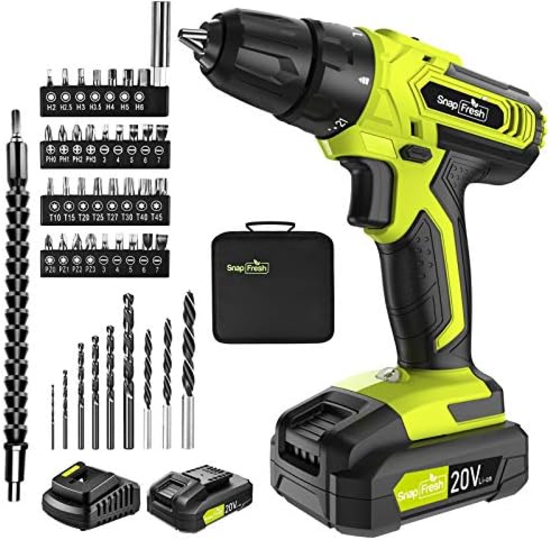 Cordless Drill – 20V Cordless Drill with Battery & Charger, Impact Drill Set for Home, Power Drill Driver with Infinitely Variable Speed Control, Electric Drill Combo Kit (Battery & Charger Included) Cordless Drill – 20V Cordless Drill with Battery & Charger, Impact Drill Set for Home, Power Drill Driver with Infinitely Variable Speed Control, Electric Drill Combo Kit (Battery & Charger Included)