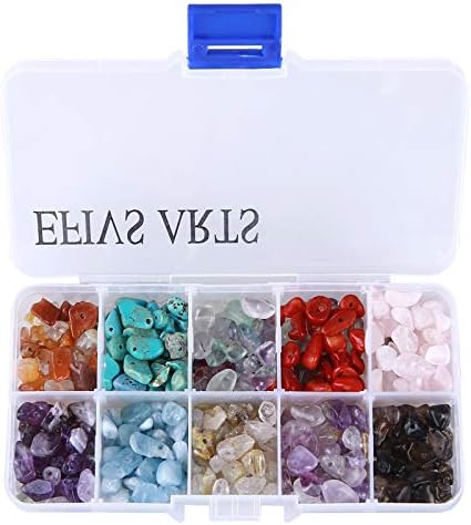 Efivs Arts Gemstone Beads, Crystal Beads for Ring Making Stone Beads Irregular Chips Energy Stones Healing Power Jewelry Making Beads for Exchange Gifts (Plastic Box Included) Efivs Arts Gemstone Beads, Crystal Beads for Ring Making Stone Beads Irregular Chips Energy Stones Healing Power Jewelry Making Beads for Exchange Gifts (Plastic Box Included)