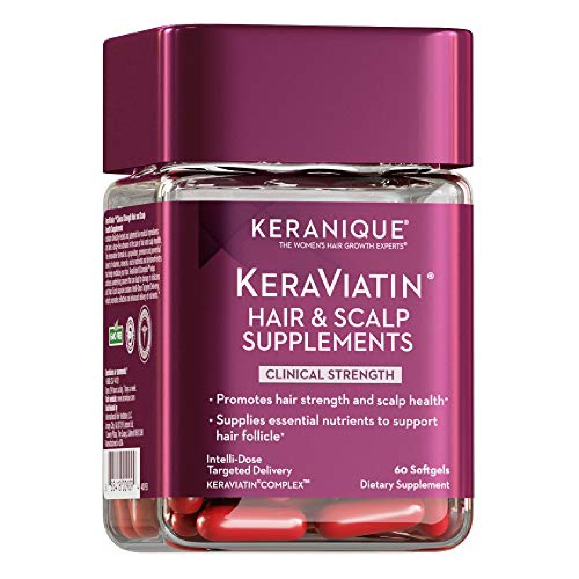 Keranique KeraViatin Hair & Scalp Health Supplement, Clinical Strength, Biotin, Vitamin B, 60 Softgels Keranique KeraViatin Hair & Scalp Health Supplement, Clinical Strength, Biotin, Vitamin B, 60 Softgels