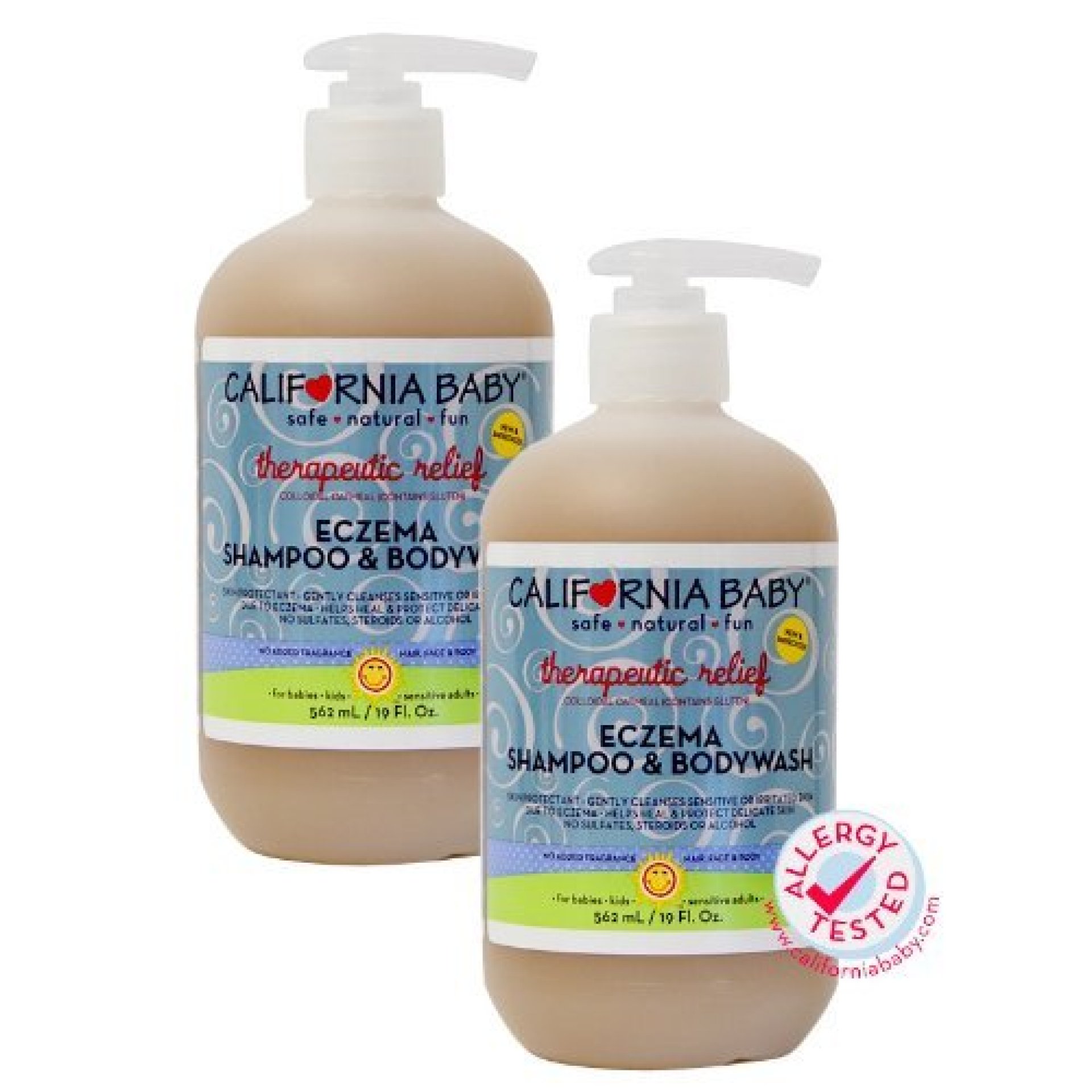 California Baby Eczema Shampoo and Body Wash (Therapeutic Relief) Skin Protectant for Hair, Face, Body | Organic Oatmeal and Calendula | Dry, Sensitive Skin | 19 oz.| 2 Pack California Baby Eczema Shampoo and Body Wash (Therapeutic Relief) Skin Protectant for Hair, Face, Body | Organic Oatmeal and Calendula | Dry, Sensitive Skin | 19 oz.| 2 Pack