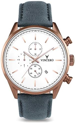 Vincero Luxury Men’s Chrono S Wrist Watch – Top Grain Italian Leather Watch Band – 43mm Chronograph Watch – Japanese Quartz Movement… Vincero Luxury Men’s Chrono S Wrist Watch – Top Grain Italian Leather Watch Band – 43mm Chronograph Watch – Japanese Quartz Movement…