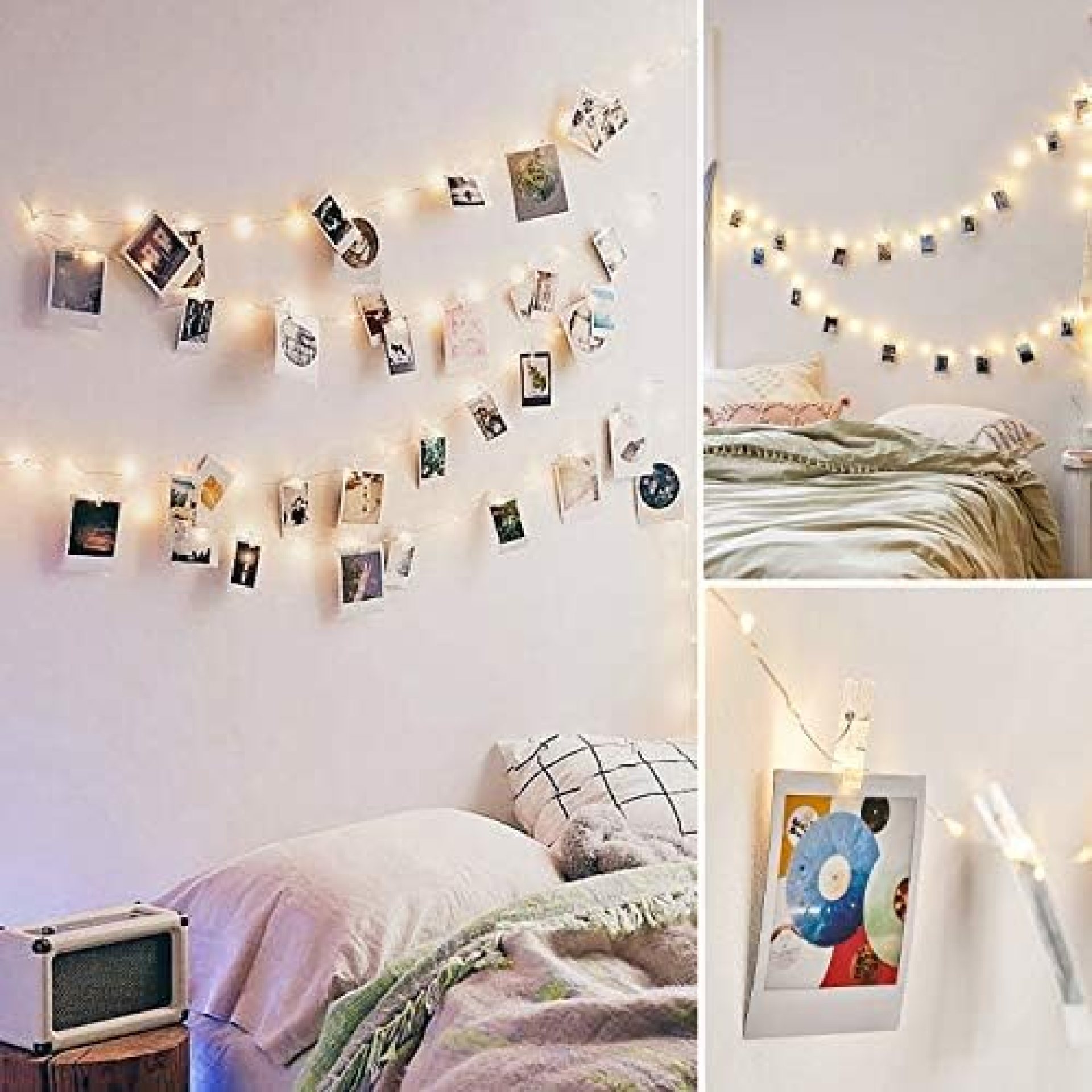 50LED 20 Photo Clips String Fairy Lights Battery Powered Decoration for Living Room Bedroom Indoor Christmas Party Wedding for Photo Picture Hanging Display,3AA Battery Operated (16ft Warm White) 50LED 20 Photo Clips String Fairy Lights Battery Powered Decoration for Living Room Bedroom Indoor Christmas Party Wedding for Photo Picture Hanging Display,3AA Battery Operated (16ft Warm White)