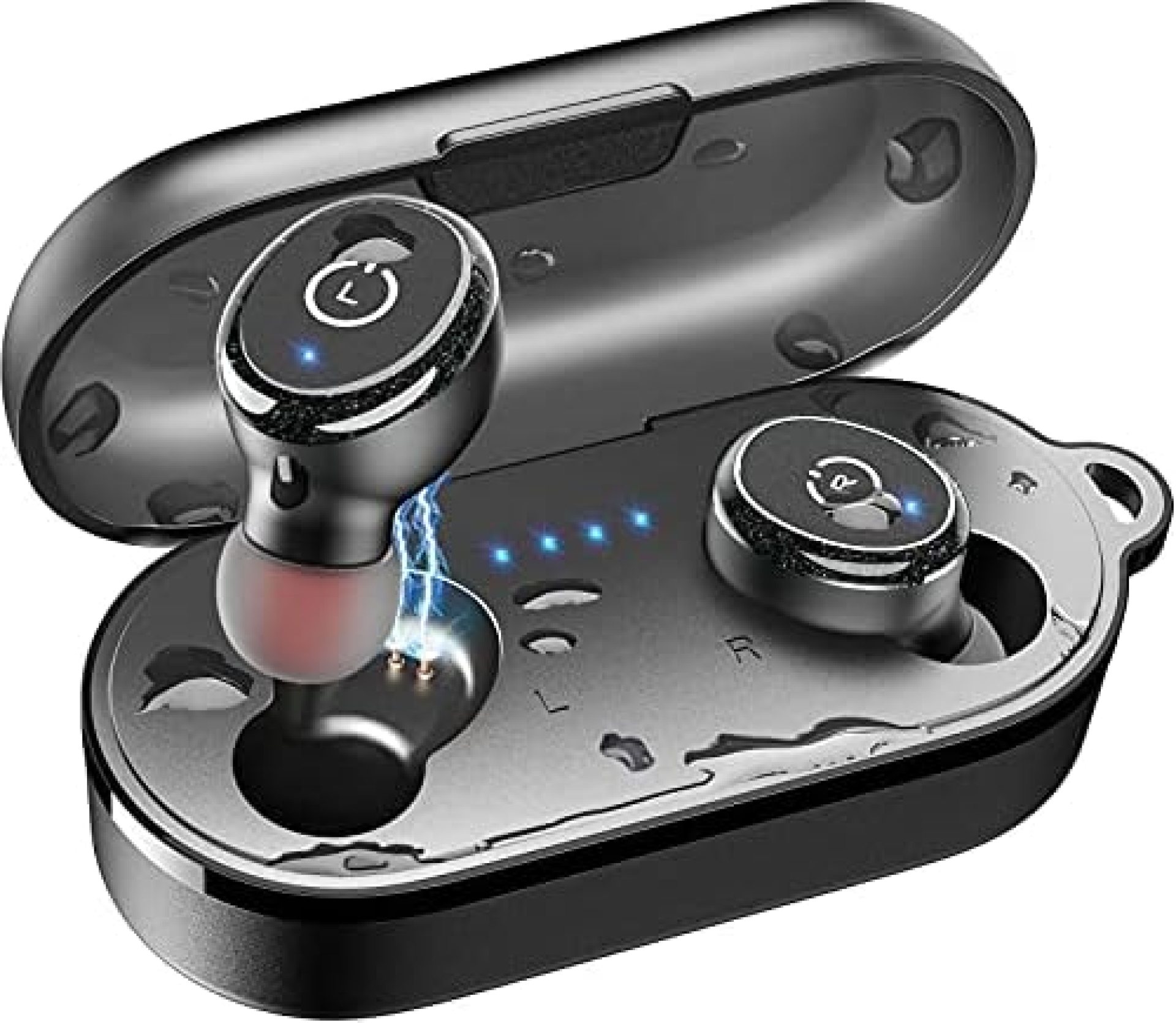 TOZO T10 Bluetooth 5.0 Wireless Earbuds with Wireless Charging Case IPX8 Waterproof Stereo Headphones in Ear Built in Mic Headset Premium Sound with Deep Bass for Sport Black TOZO T10 Bluetooth 5.0 Wireless Earbuds with Wireless Charging Case IPX8 Waterproof Stereo Headphones in Ear Built in Mic Headset Premium Sound with Deep Bass for Sport Black