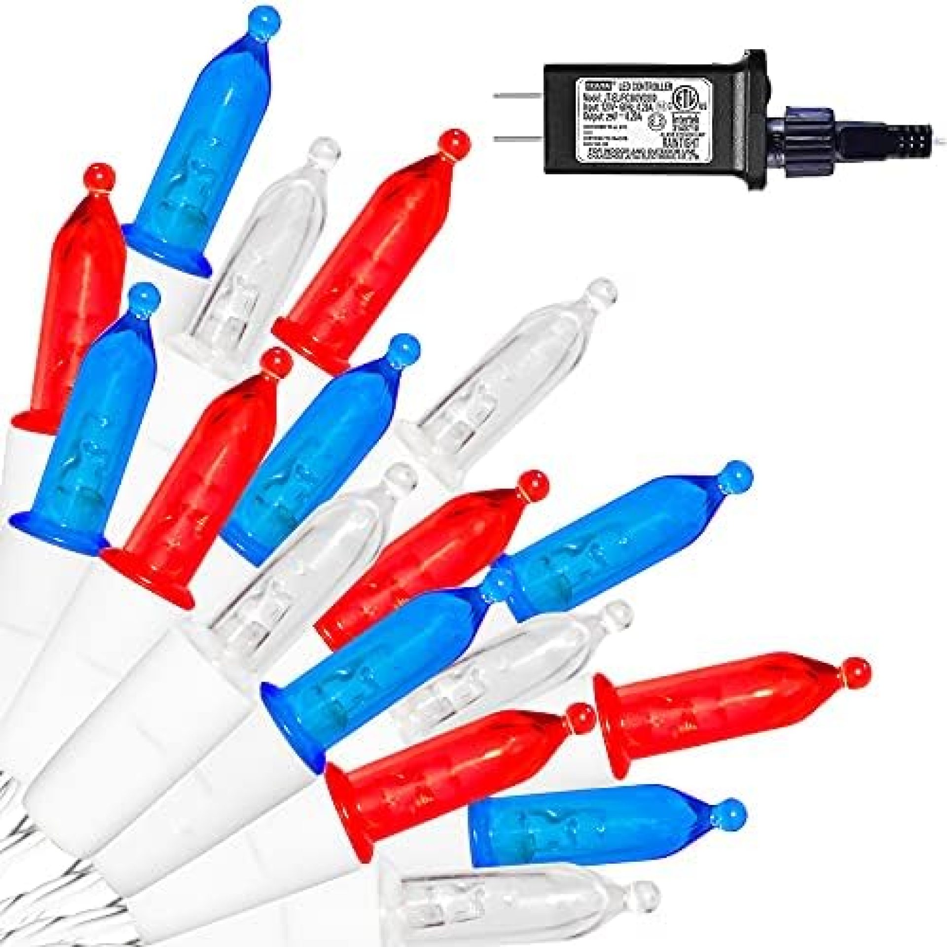 FUNPENY 200 LED Outdoor Independence Day Lights, 66 FT Mini String Light, Waterproof Tree Lights for Outdoor Party Patriotic Memorial 4th of July Wedding Decoration (red, Blue, White) FUNPENY 200 LED Outdoor Independence Day Lights, 66 FT Mini String Light, Waterproof Tree Lights for Outdoor Party Patriotic Memorial 4th of July Wedding Decoration (red, Blue, White)