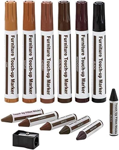 Furniture Repair Kit Wood Markers – Set of 13 – Markers and Wax Sticks with Sharpener Kit, for Stains, Scratches, Wood Floors, Tables, Desks, Carpenters, Bedposts, Touch Ups, and Cover Ups Furniture Repair Kit Wood Markers – Set of 13 – Markers and Wax Sticks with Sharpener Kit, for Stains, Scratches, Wood Floors, Tables, Desks, Carpenters, Bedposts, Touch Ups, and Cover Ups