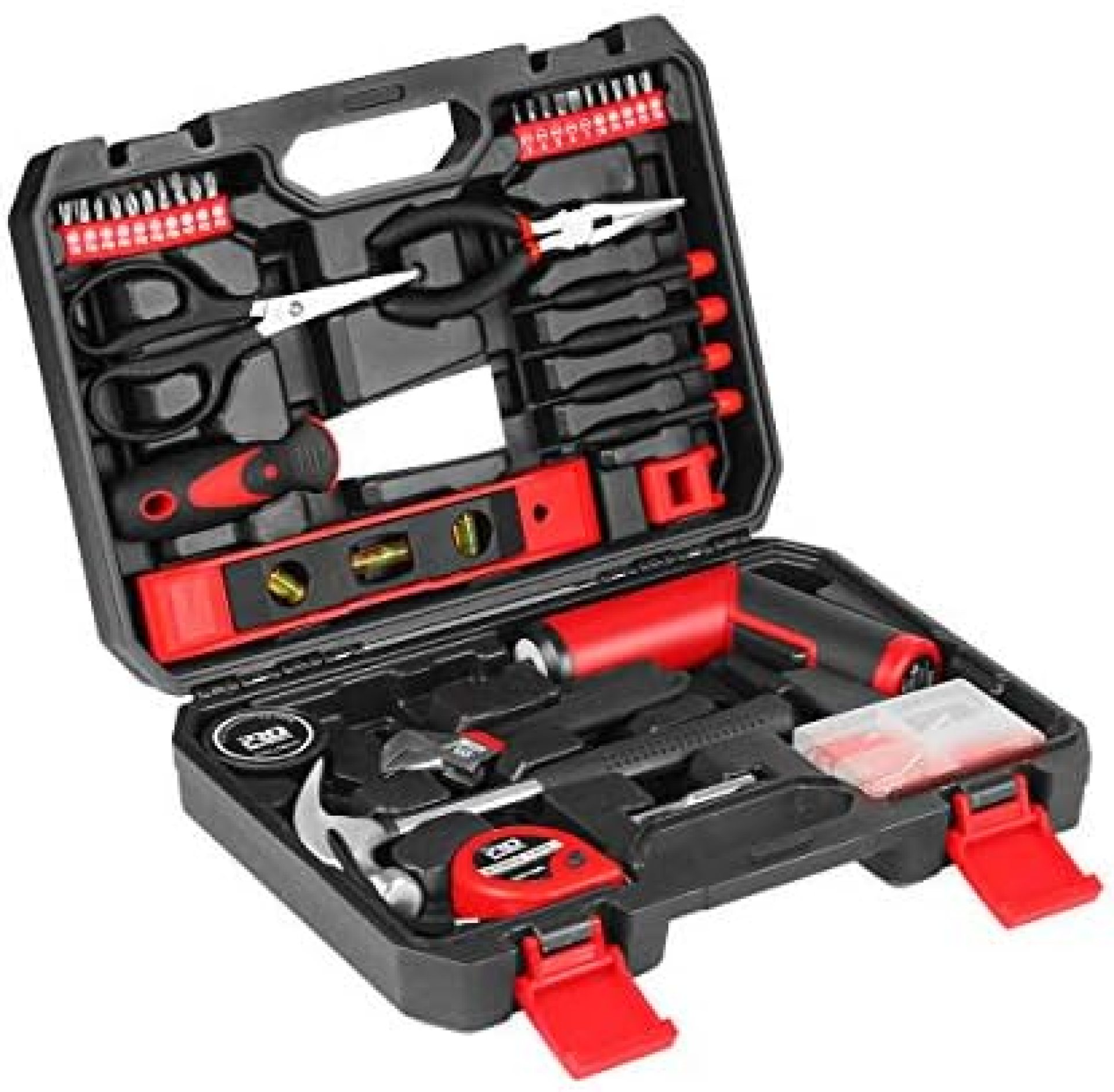 57-Piece Household Tool Kit with Rechargeable Palm-sized Electric Screwdriver 1500mAh Lithium-Ion with LED Light, 33-Piece Bit Set Free Accessories and USB Charging Cable 57-Piece Household Tool Kit with Rechargeable Palm-sized Electric Screwdriver 1500mAh Lithium-Ion with LED Light, 33-Piece Bit Set Free Accessories and USB Charging Cable
