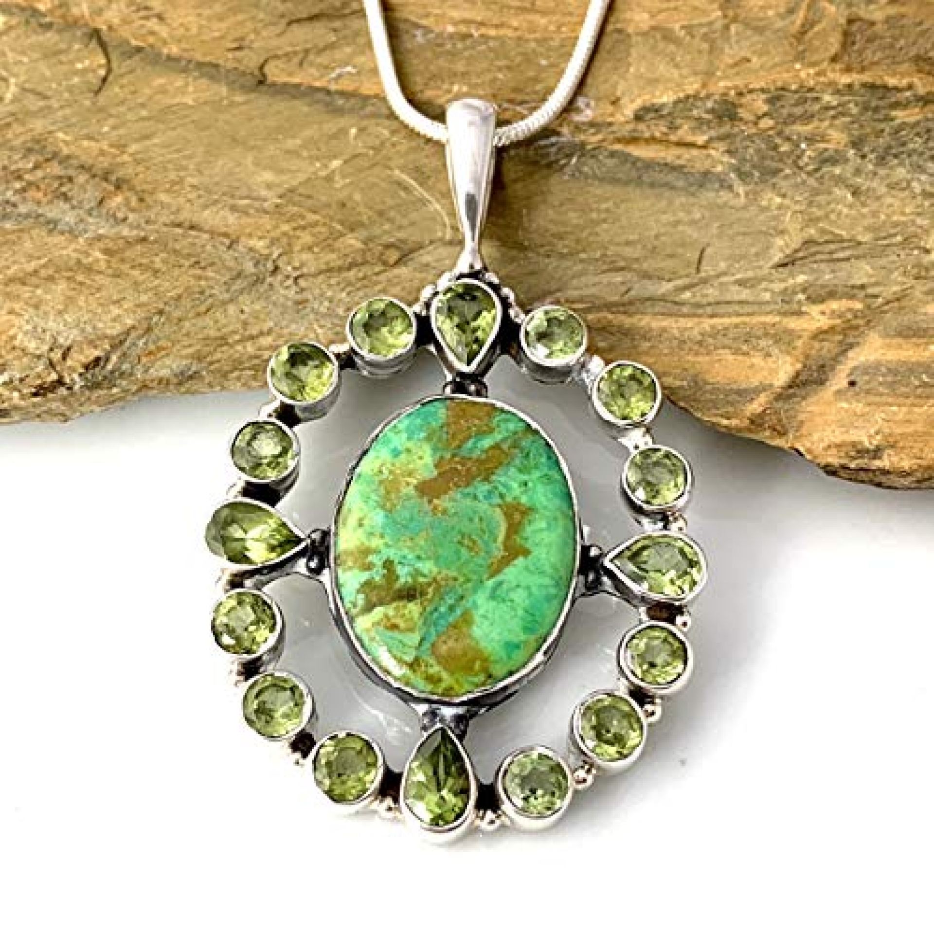 Genuine Tonopah Mine’s Lime-Green TURQUOISE,and 16 PERIDOT Natural Gemstones, 925 Sterling Silver Angel Splendid Pendant (1.5″ Long) Jewelry with FREE Silver Chain < Great Gift Idea. Genuine Tonopah Mine’s Lime-Green TURQUOISE,and 16 PERIDOT Natural Gemstones, 925 Sterling Silver Angel Splendid Pendant (1.5″ Long) Jewelry with FREE Silver Chain < Great Gift Idea.