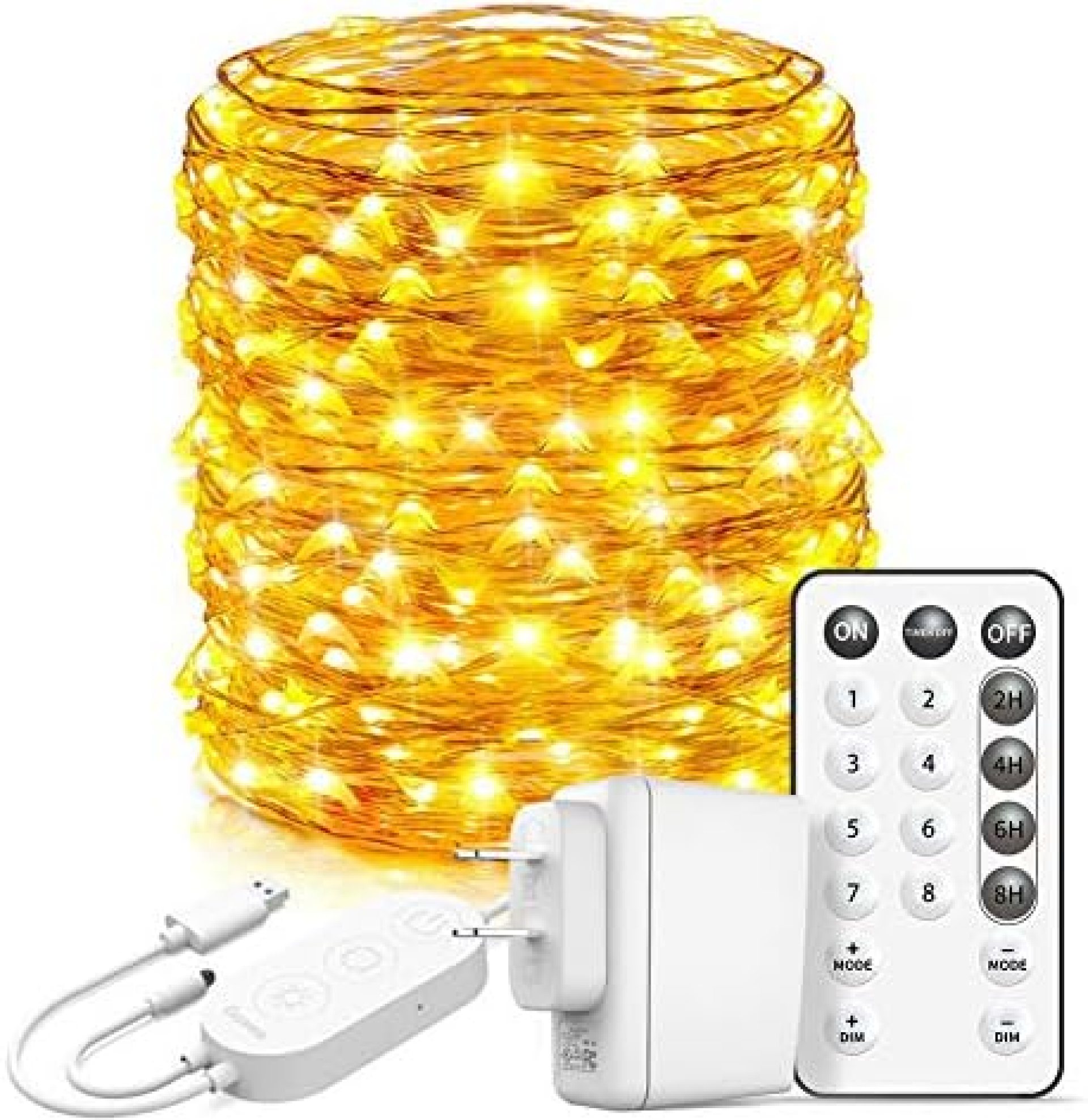Govee Led Fairy Lights Bedroom, 66 Feet Fairy Lights Plug in, 200 LEDs Remote Control Fairy Lights with 8 Scence Modes 4 Timing Options USB Fairy Lights for Indoor Outdoor Decoration Warm White Govee Led Fairy Lights Bedroom, 66 Feet Fairy Lights Plug in, 200 LEDs Remote Control Fairy Lights with 8 Scence Modes 4 Timing Options USB Fairy Lights for Indoor Outdoor Decoration Warm White