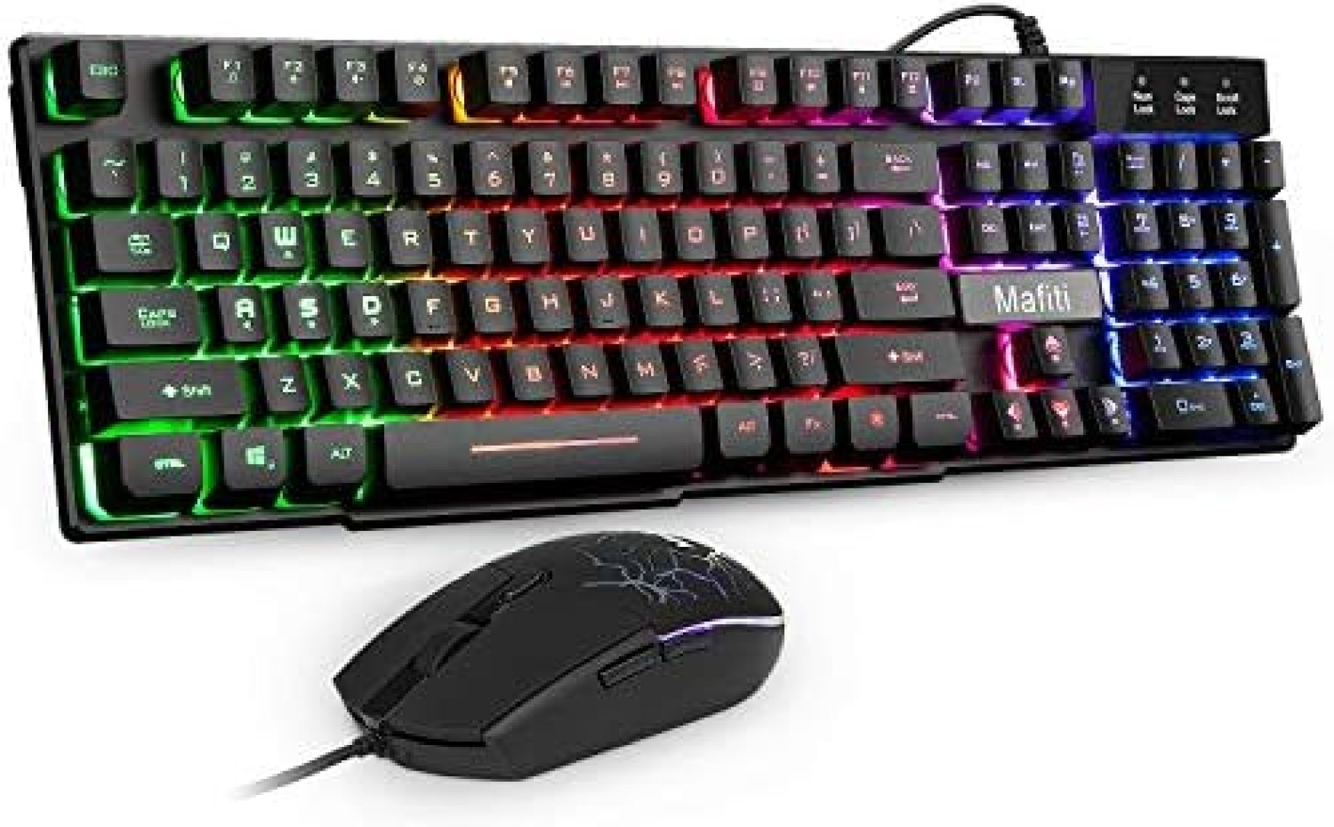 mafiti RK101 Computer Keyboard Mouse Combo Wired, RGB Backlit USB Keyboard for PC Mac Laptop Desktop, Gaming Office mafiti RK101 Computer Keyboard Mouse Combo Wired, RGB Backlit USB Keyboard for PC Mac Laptop Desktop, Gaming Office