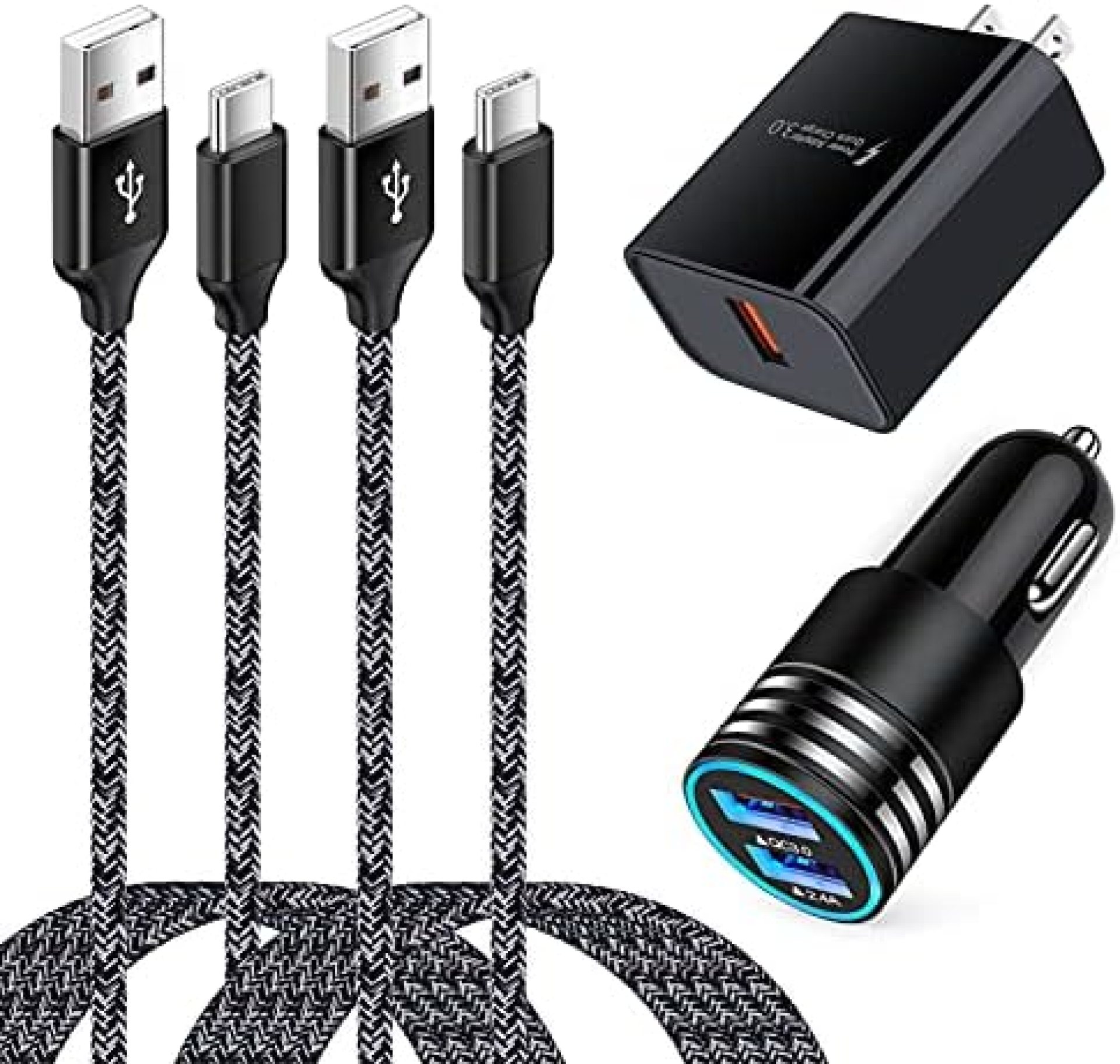 USB C Fast Charger for Samsung Galaxy A32/A42/A52/A72/S21 Plus/S21 Ultra/S20/A51/A71/A11/A21/A22/A12/S10e/S9/S8/A20/A50, Quick Charge 3.0 Wall Charger Cube Block Fast Car Charger Adapter Type C Cable USB C Fast Charger for Samsung Galaxy A32/A42/A52/A72/S21 Plus/S21 Ultra/S20/A51/A71/A11/A21/A22/A12/S10e/S9/S8/A20/A50, Quick Charge 3.0 Wall Charger Cube Block Fast Car Charger Adapter Type C Cable