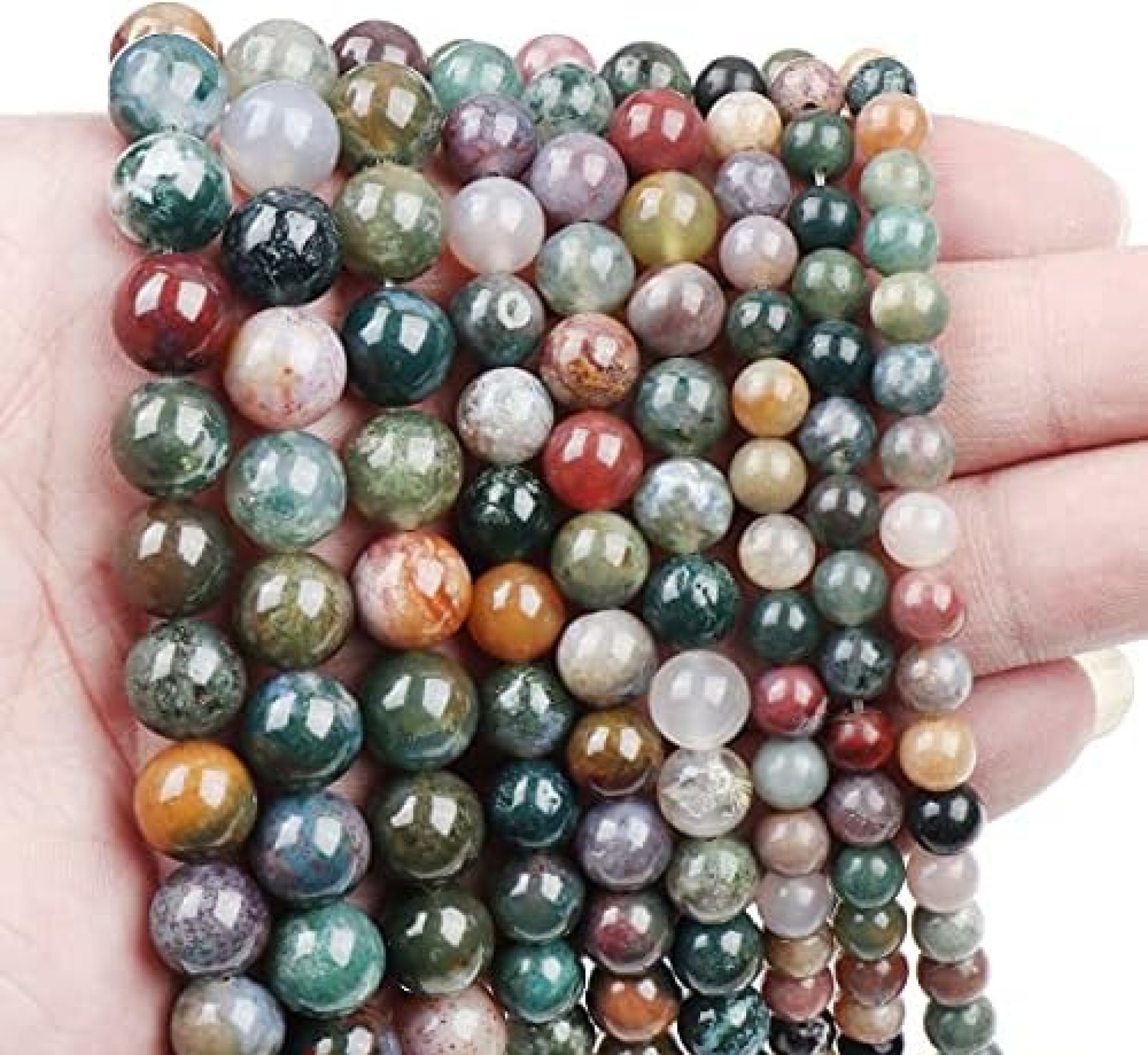 45pcs 8mm Natural Stone Beads,Gemstone Round Loose Beads for DIY Bracelet Necklace Earrings ,Stone Beads for Jewelry Making(India Agate) 45pcs 8mm Natural Stone Beads,Gemstone Round Loose Beads for DIY Bracelet Necklace Earrings ,Stone Beads for Jewelry Making(India Agate)