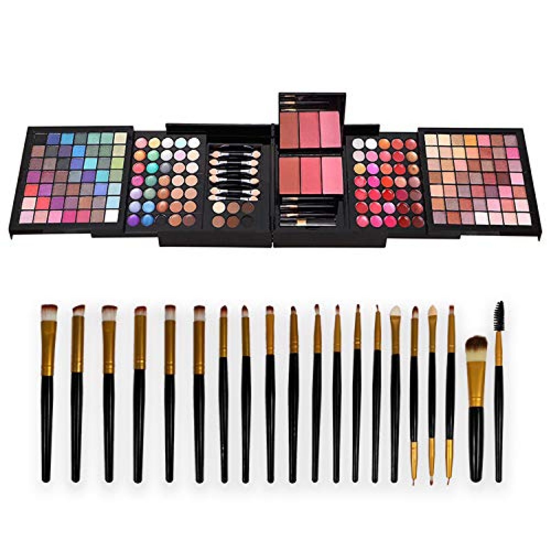 177 Color Makeup Kit Box Shimmer matte Eyeshadow Palette Lipstick Set Lips Blush Foundation Eyebrow Powder With Mirror + 20pcs brush 177 Color Makeup Kit Box Shimmer matte Eyeshadow Palette Lipstick Set Lips Blush Foundation Eyebrow Powder With Mirror + 20pcs brush
