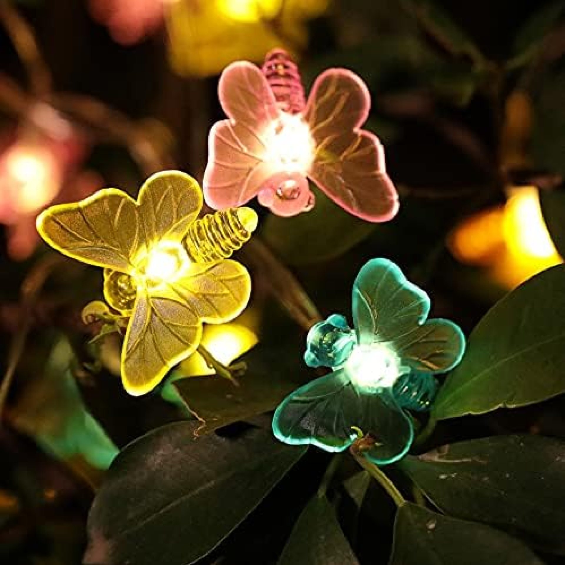 WSgift Solar Butterfly String Lights, 16 Ft 32 Warm White LED Outdoor Waterproof Butterfly Fairy String Lights for Garden Yard Outdoor Decorations WSgift Solar Butterfly String Lights, 16 Ft 32 Warm White LED Outdoor Waterproof Butterfly Fairy String Lights for Garden Yard Outdoor Decorations