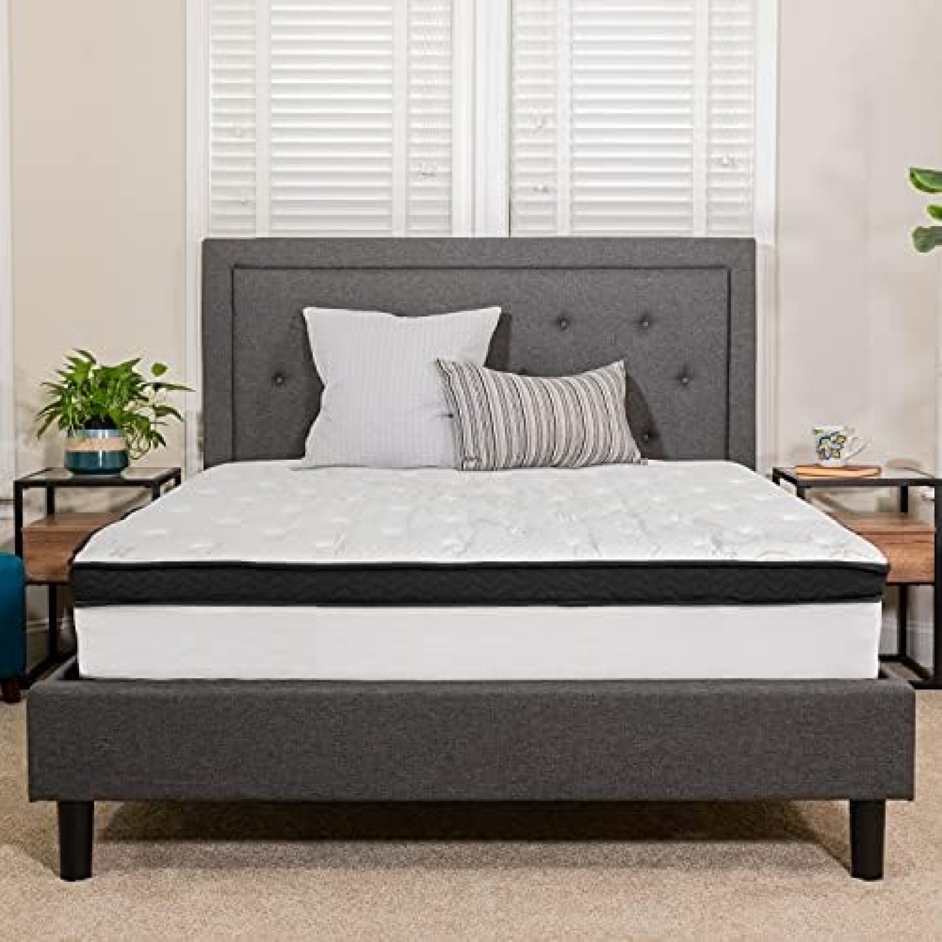Flash Furniture Capri Comfortable Sleep 12 Inch CertiPUR-US Certified Memory Foam & Pocket Spring Mattress, Full Mattress in a Box Flash Furniture Capri Comfortable Sleep 12 Inch CertiPUR-US Certified Memory Foam & Pocket Spring Mattress, Full Mattress in a Box