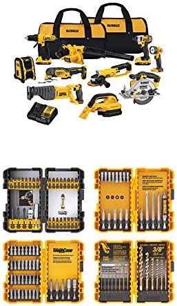DEWALT DCK1020D2 20V Combo Kit with DEWALT DWA2FTS100 Screwdriving and Drilling Set, 100 Piece DEWALT DCK1020D2 20V Combo Kit with DEWALT DWA2FTS100 Screwdriving and Drilling Set, 100 Piece