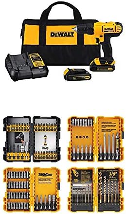 DEWALT 20V MAX Cordless Drill/Driver Kit with Screwdriver/Drill Bit Set, 100-Piece (DCD771C2 & DWA2FTS100) DEWALT 20V MAX Cordless Drill/Driver Kit with Screwdriver/Drill Bit Set, 100-Piece (DCD771C2 & DWA2FTS100)