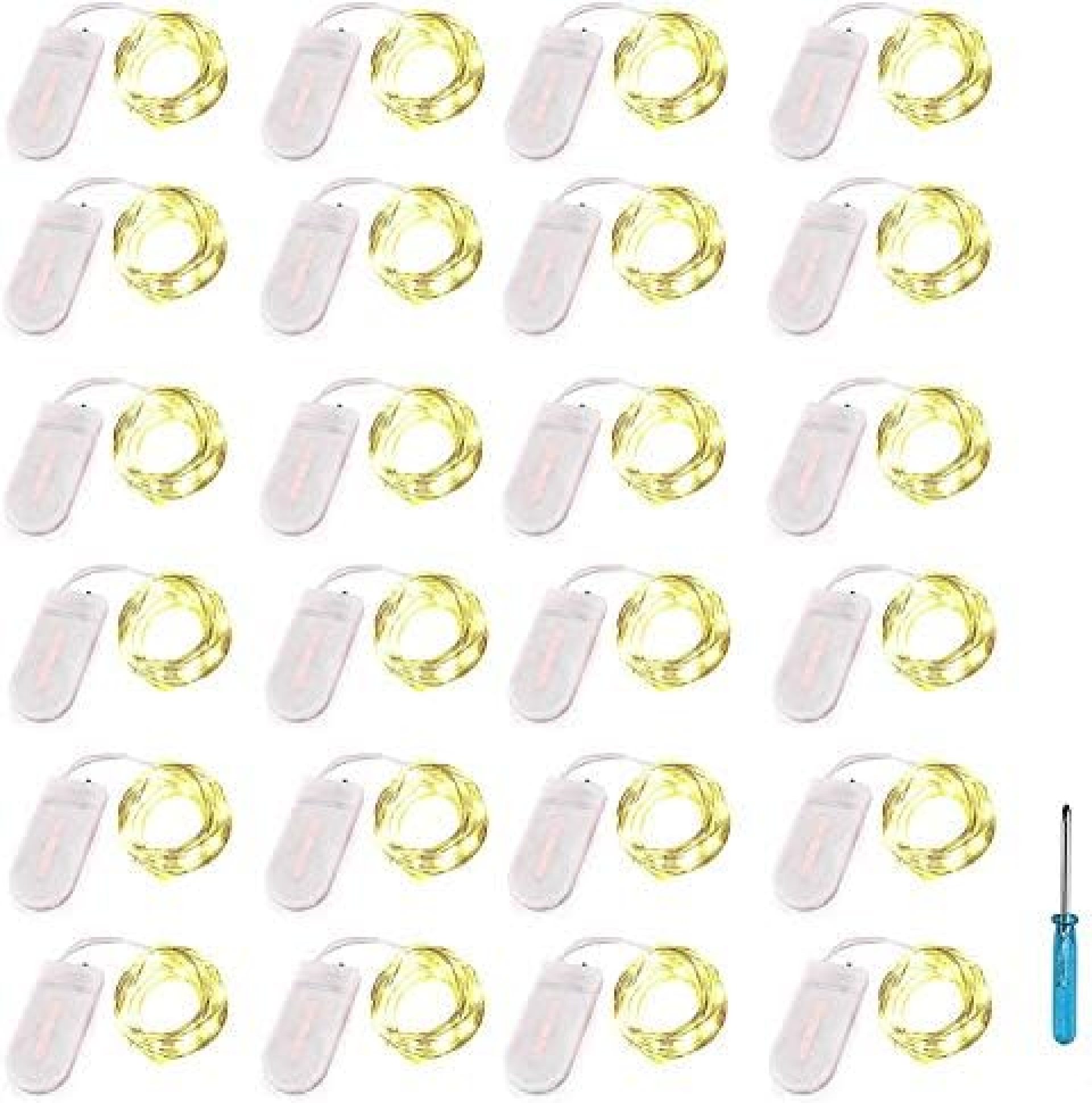 24 Packs Fairy Light Battery Operated,10.2FT 30LEDs Copper Wire Firefly Lights,Mini Starry String Lights(Warm White) 24 Packs Fairy Light Battery Operated,10.2FT 30LEDs Copper Wire Firefly Lights,Mini Starry String Lights(Warm White)