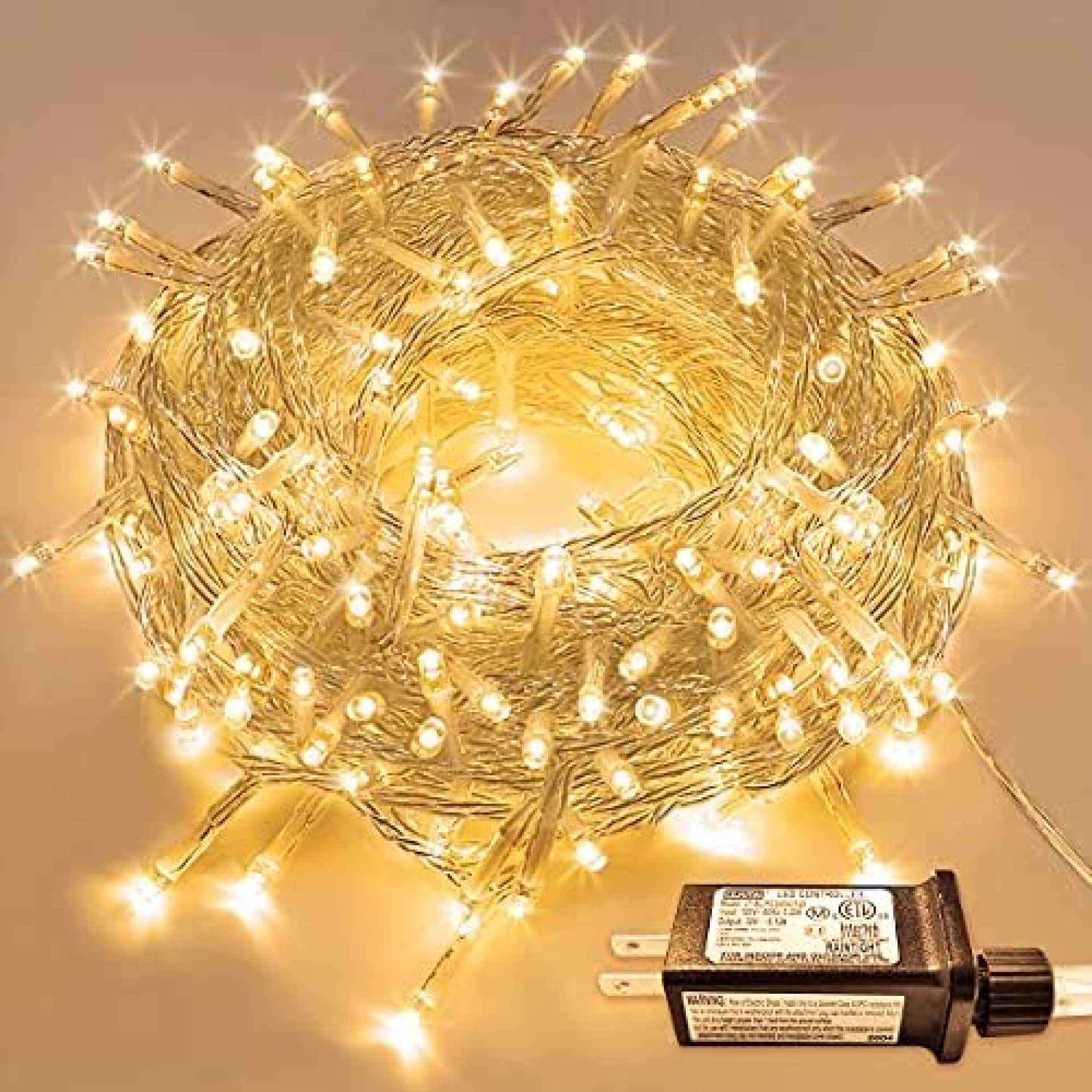 JMEXSUSS 66ft 200 LED String Lights Indoor Outdoor, Warm White Christmas Lights Clear Wire, 8 Modes Waterproof Twinkle Fairy String Lights Plug in for Tree Room Bedroom Wedding Party Decorations JMEXSUSS 66ft 200 LED String Lights Indoor Outdoor, Warm White Christmas Lights Clear Wire, 8 Modes Waterproof Twinkle Fairy String Lights Plug in for Tree Room Bedroom Wedding Party Decorations