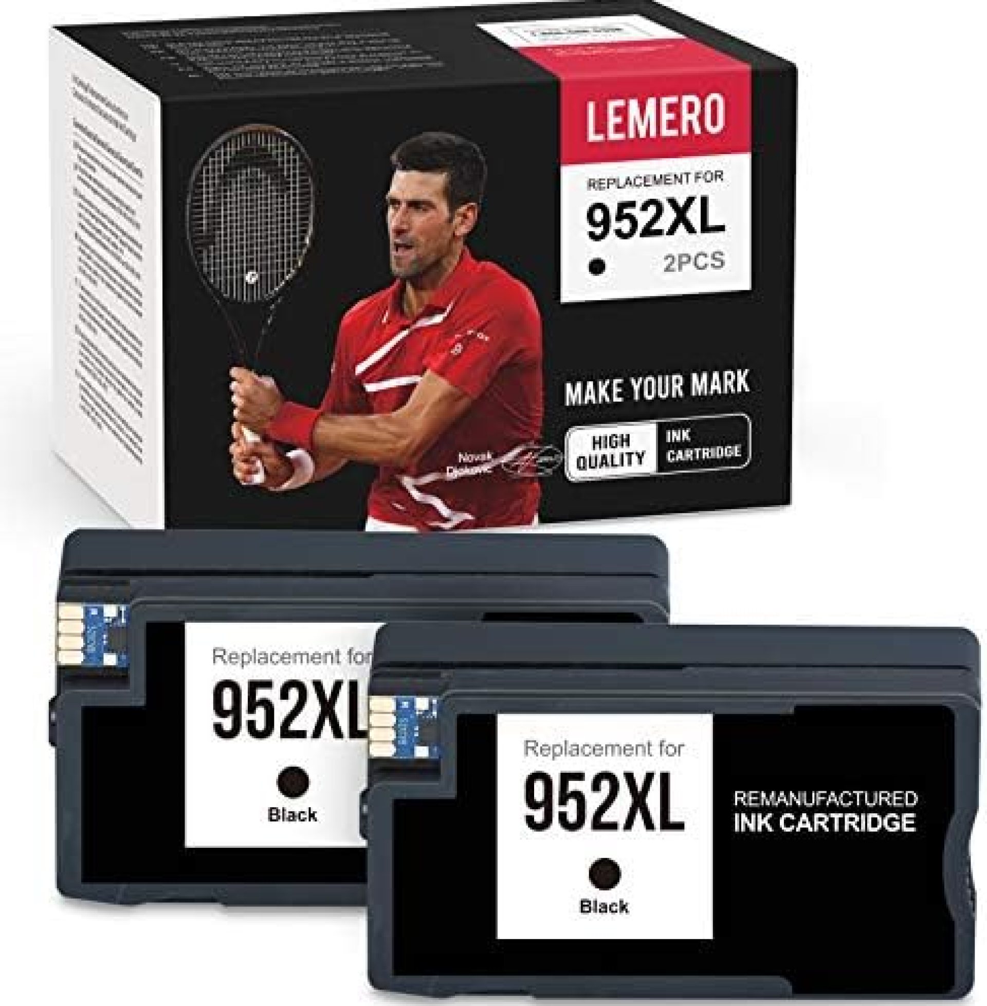LEMERO Remanufactured Ink Cartridges Replacement for HP 952 952 XL 952XL to use with OfficeJet Pro 8710 8720 8702 7740 8200 8210 8715 8216 8700 8740 8730 7740 (2 Black) LEMERO Remanufactured Ink Cartridges Replacement for HP 952 952 XL 952XL to use with OfficeJet Pro 8710 8720 8702 7740 8200 8210 8715 8216 8700 8740 8730 7740 (2 Black)