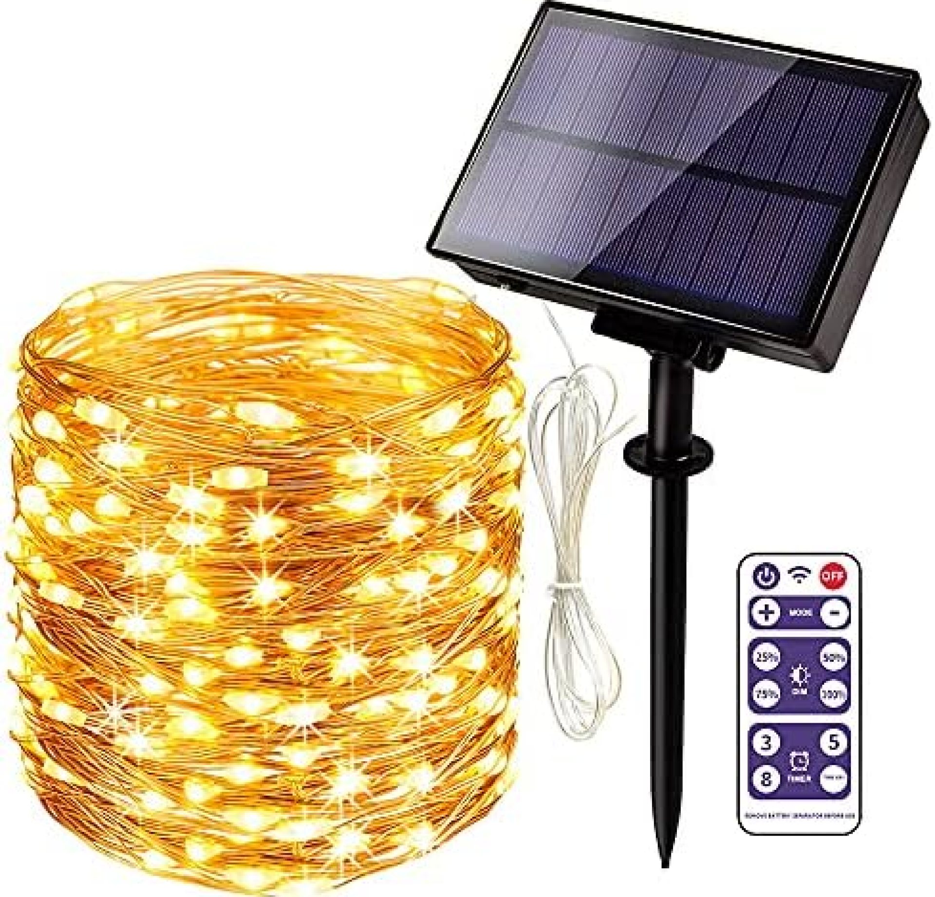 HueLiv Solar String Lights Outdoor Waterproof, 65FT 200 LED Fairy String Light Solar Powered with 8 Modes for Patio Yard Garden Wedding Party Home Decorations HueLiv Solar String Lights Outdoor Waterproof, 65FT 200 LED Fairy String Light Solar Powered with 8 Modes for Patio Yard Garden Wedding Party Home Decorations