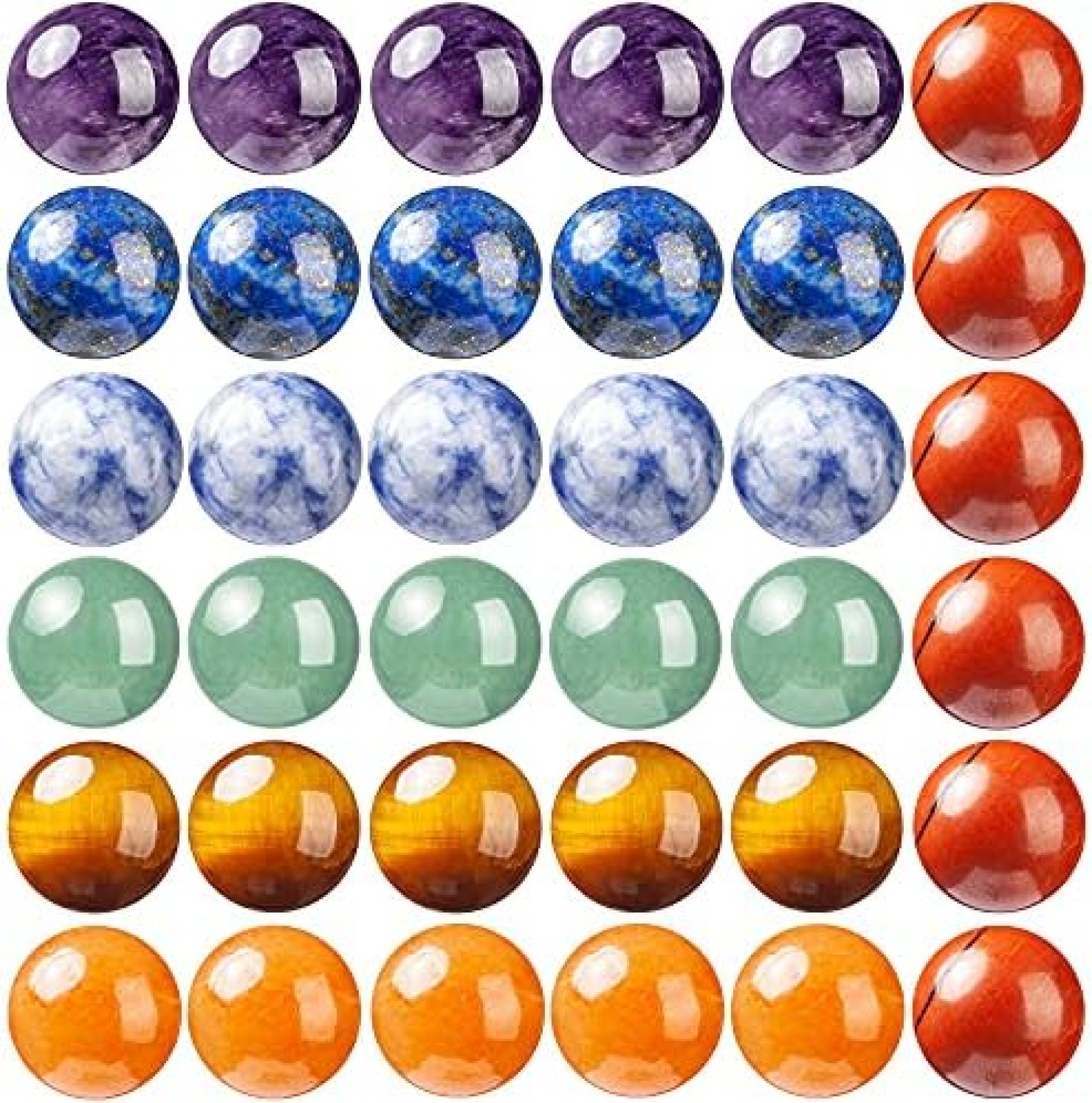 100Pcs Natural Stone Beads 8mm Chakra Round Gemstone Loose Beads with Elastic Bracelet String for Bracelets Necklace Jewelry Making 100Pcs Natural Stone Beads 8mm Chakra Round Gemstone Loose Beads with Elastic Bracelet String for Bracelets Necklace Jewelry Making