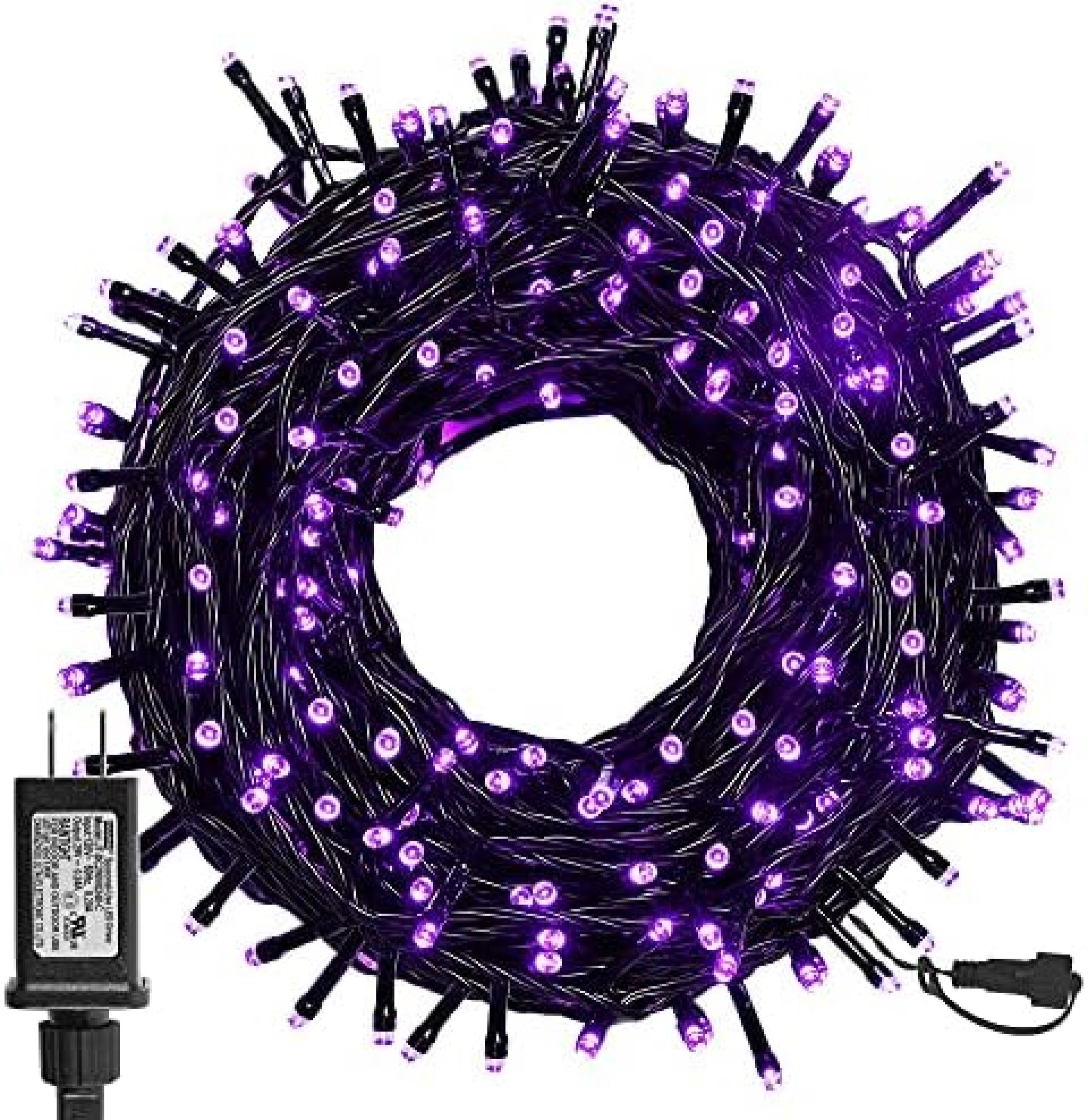Twinkle Star 300 LED Halloween Fairy String Lights, 98.5ft Outdoor Light Plug In with 8 Lighting Mode, Waterproof Black Wire Mini Lights Christmas Holiday Wedding Party Patio Tree Decorations (Purple) Twinkle Star 300 LED Halloween Fairy String Lights, 98.5ft Outdoor Light Plug In with 8 Lighting Mode, Waterproof Black Wire Mini Lights Christmas Holiday Wedding Party Patio Tree Decorations (Purple)