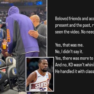REVEALED: Mavericks fan explains bizarre reason why his friend called Kevin Durant a ‘b****’ as he ran out for the Suns in Dallas… and insists there was ‘no ill-intent there’ REVEALED: Mavericks fan explains bizarre reason why his friend called Kevin Durant a ‘b****’ as he ran out for the Suns in Dallas… and insists there was ‘no ill-intent there’