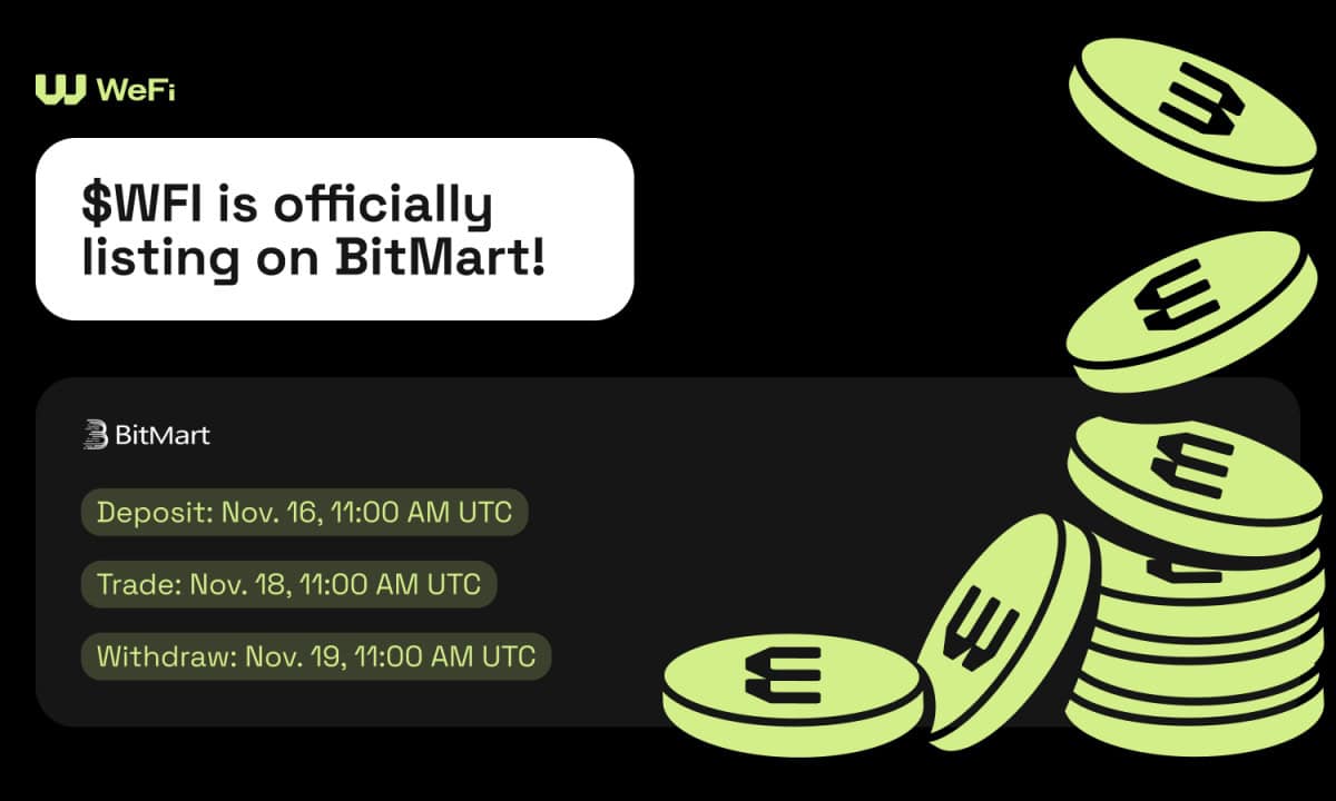 WeFi to Enter New Phase of DeFi Following November $WFI Token Generation Event WeFi to Enter New Phase of DeFi Following November $WFI Token Generation Event