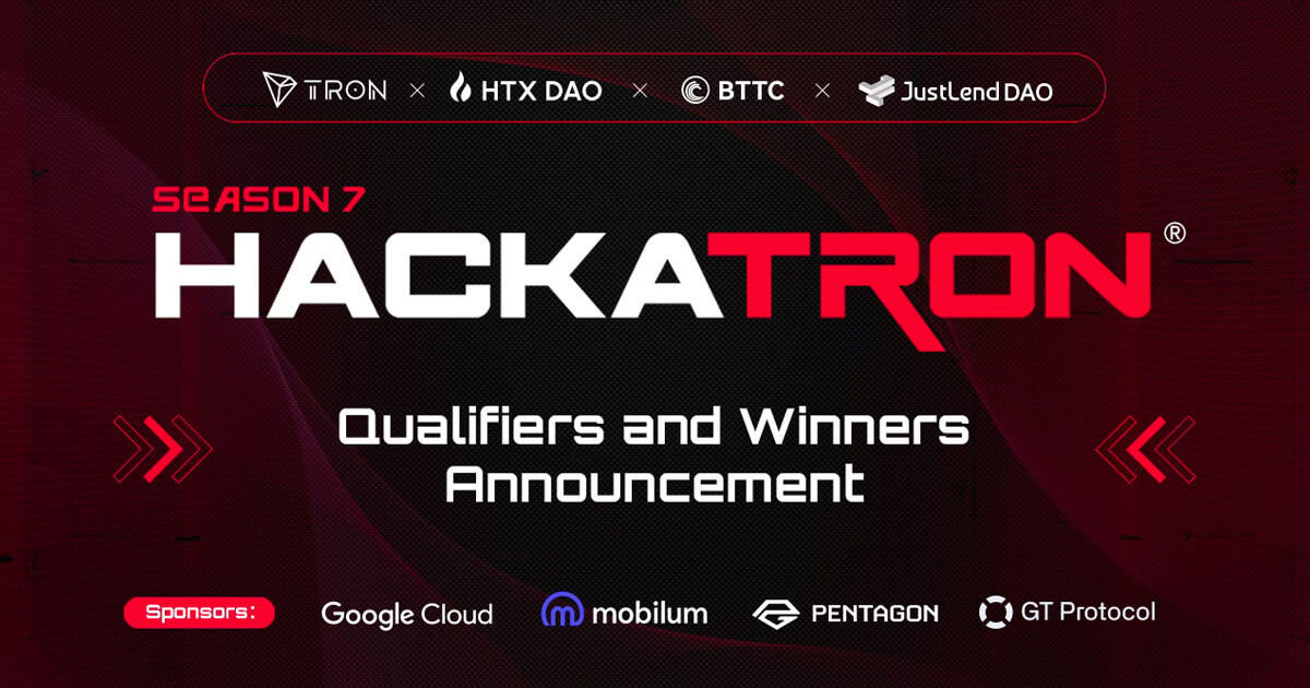 TRON DAO Unveils HackaTRON Season 7 Qualifiers and Winners, Backed by Google Cloud as Diamond Sponsor TRON DAO Unveils HackaTRON Season 7 Qualifiers and Winners, Backed by Google Cloud as Diamond Sponsor