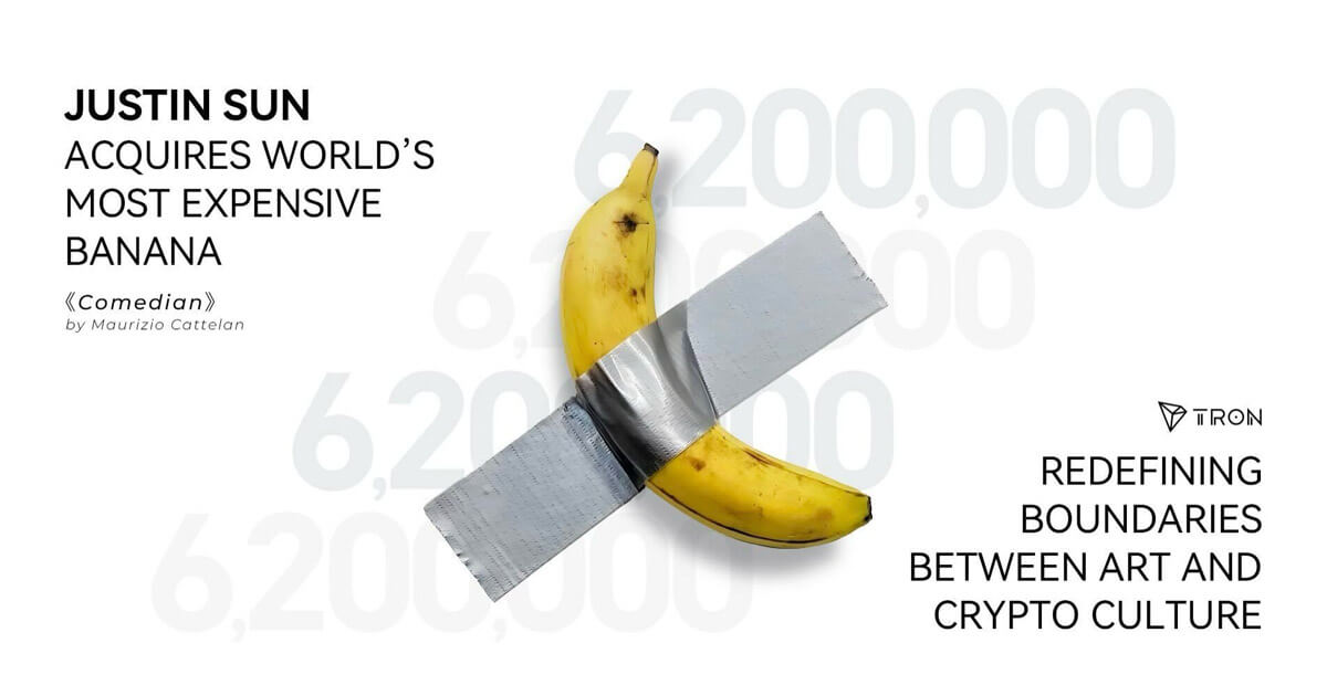 Justin Sun Honors Maurizio Cattelan’s Iconic ‘Comedian’, Bridging Art and Crypto Culture Justin Sun Honors Maurizio Cattelan’s Iconic ‘Comedian’, Bridging Art and Crypto Culture