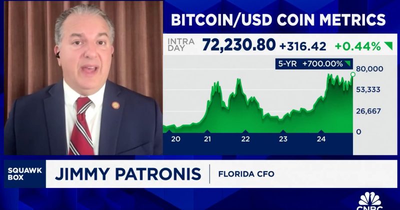 Florida holds ‘0 million in crypto-related investments,’ says state CFO Florida holds ‘0 million in crypto-related investments,’ says state CFO